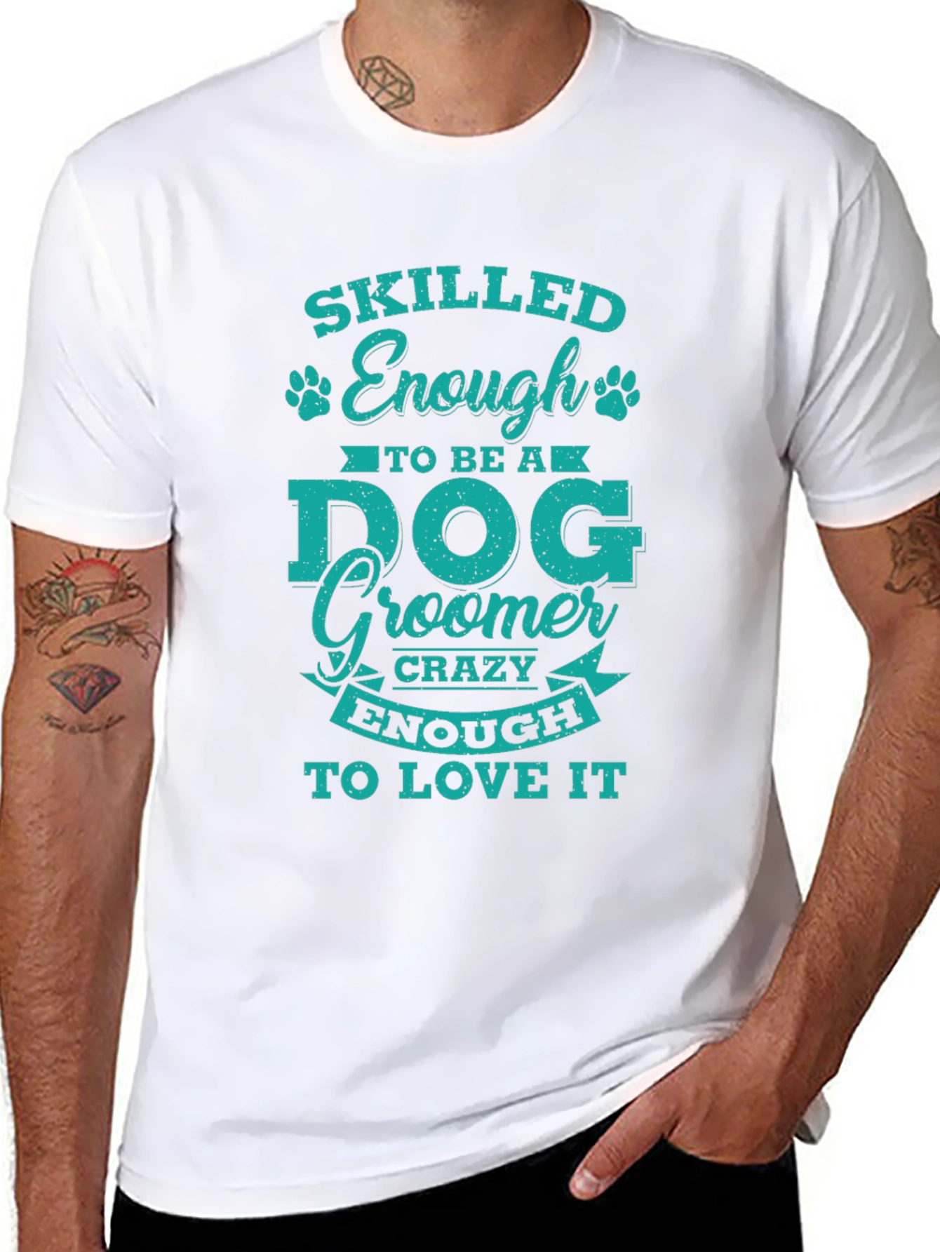 Dog Groomer T-Shirt - Skilled & Crazy Enough Tee