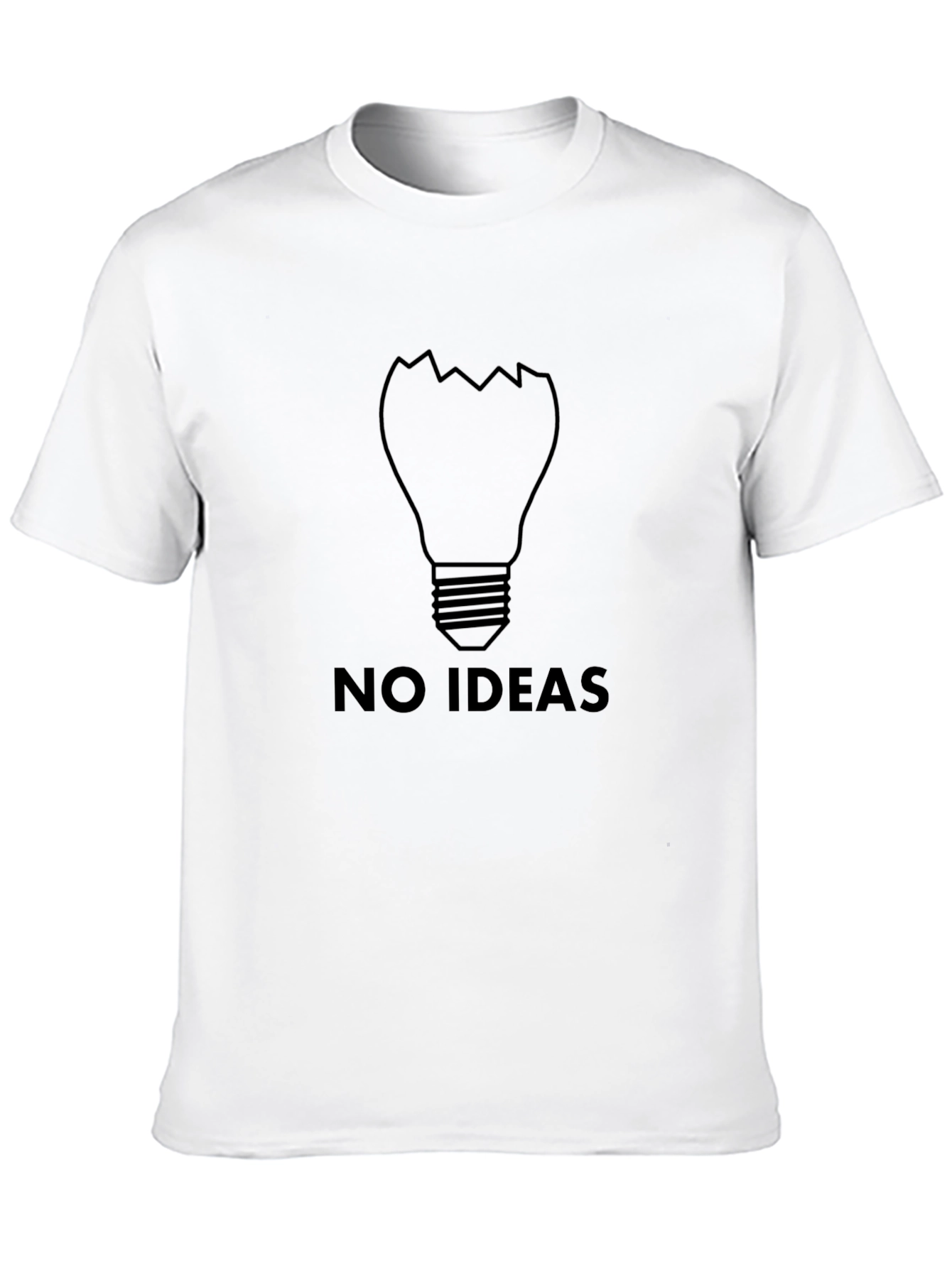 No Ideas T-Shirt - Broken Lightbulb Graphic Tee