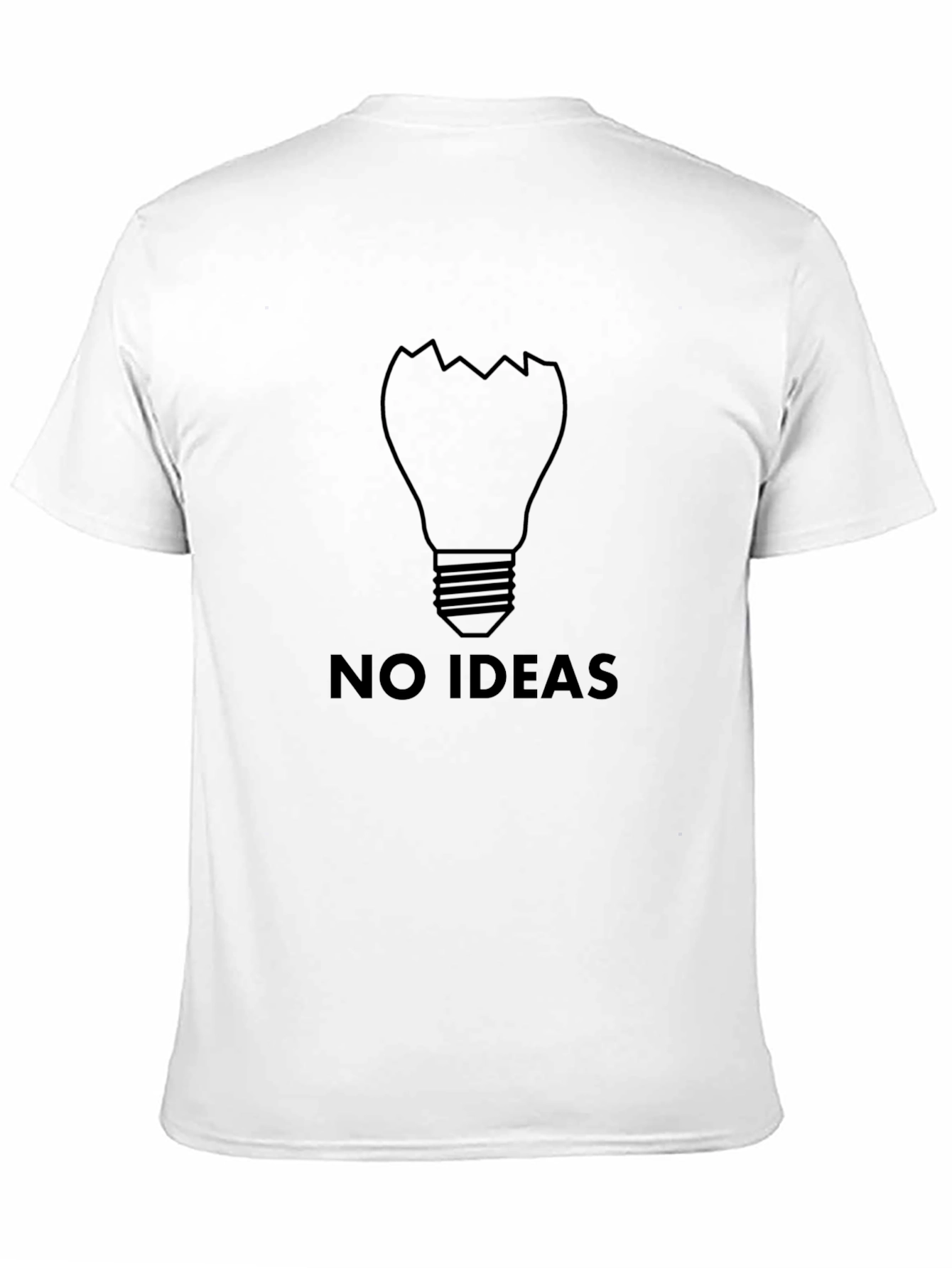 No Ideas T-Shirt - Broken Lightbulb Graphic Tee