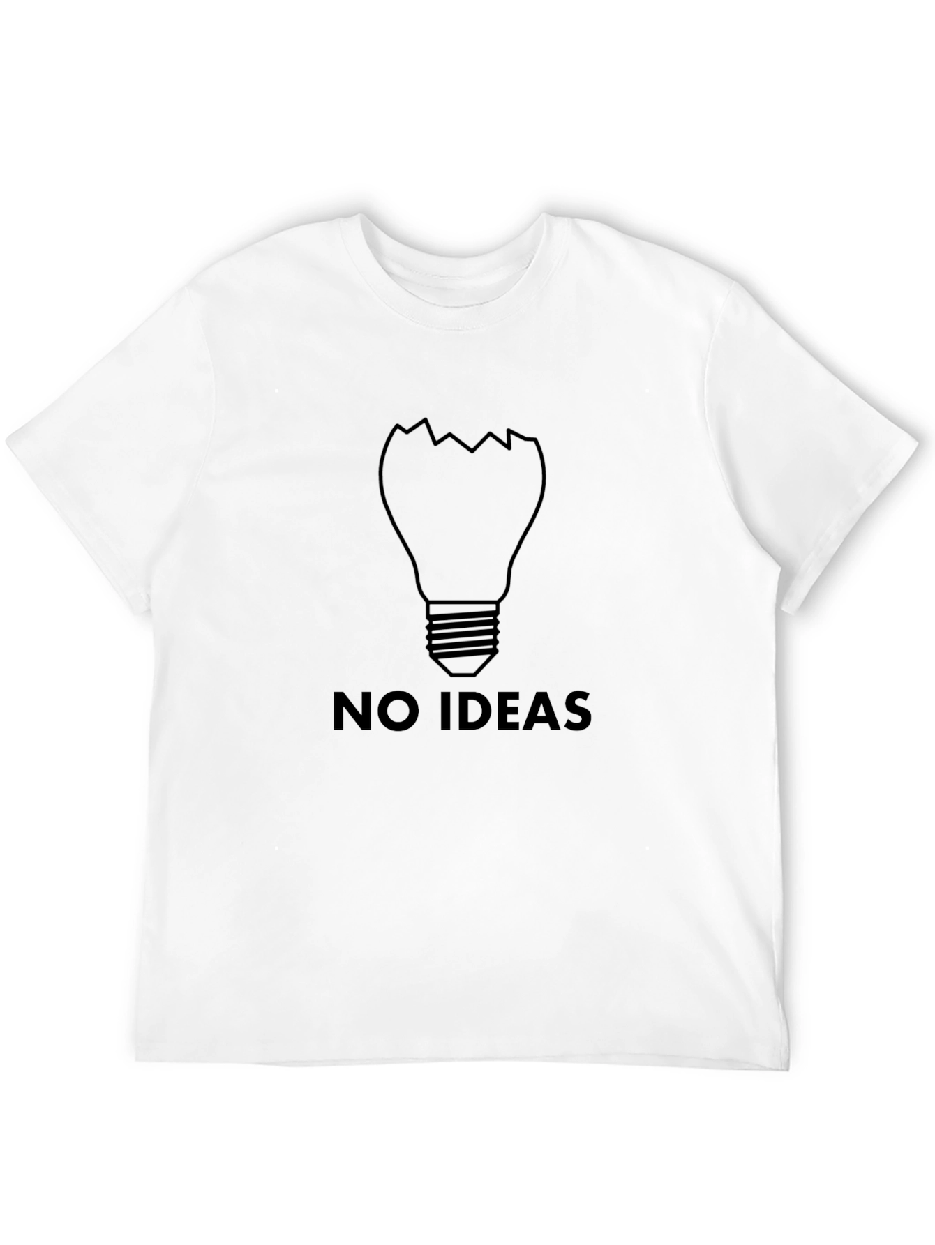 No Ideas T-Shirt - Broken Lightbulb Graphic Tee