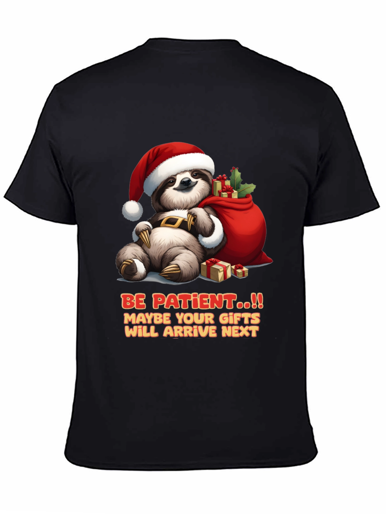 Be Patient Sloth Christmas T-Shirt