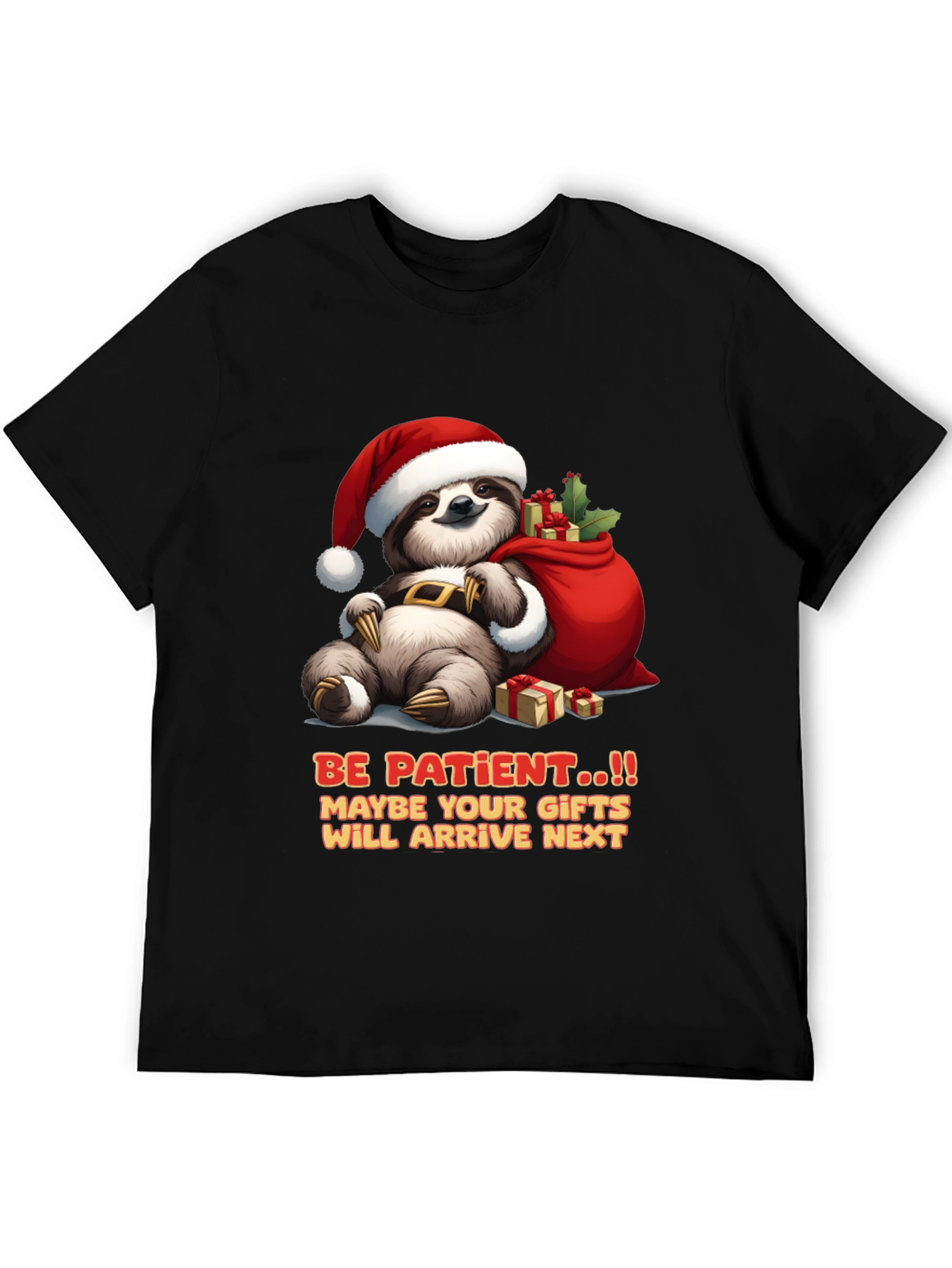 Be Patient Sloth Christmas T-Shirt