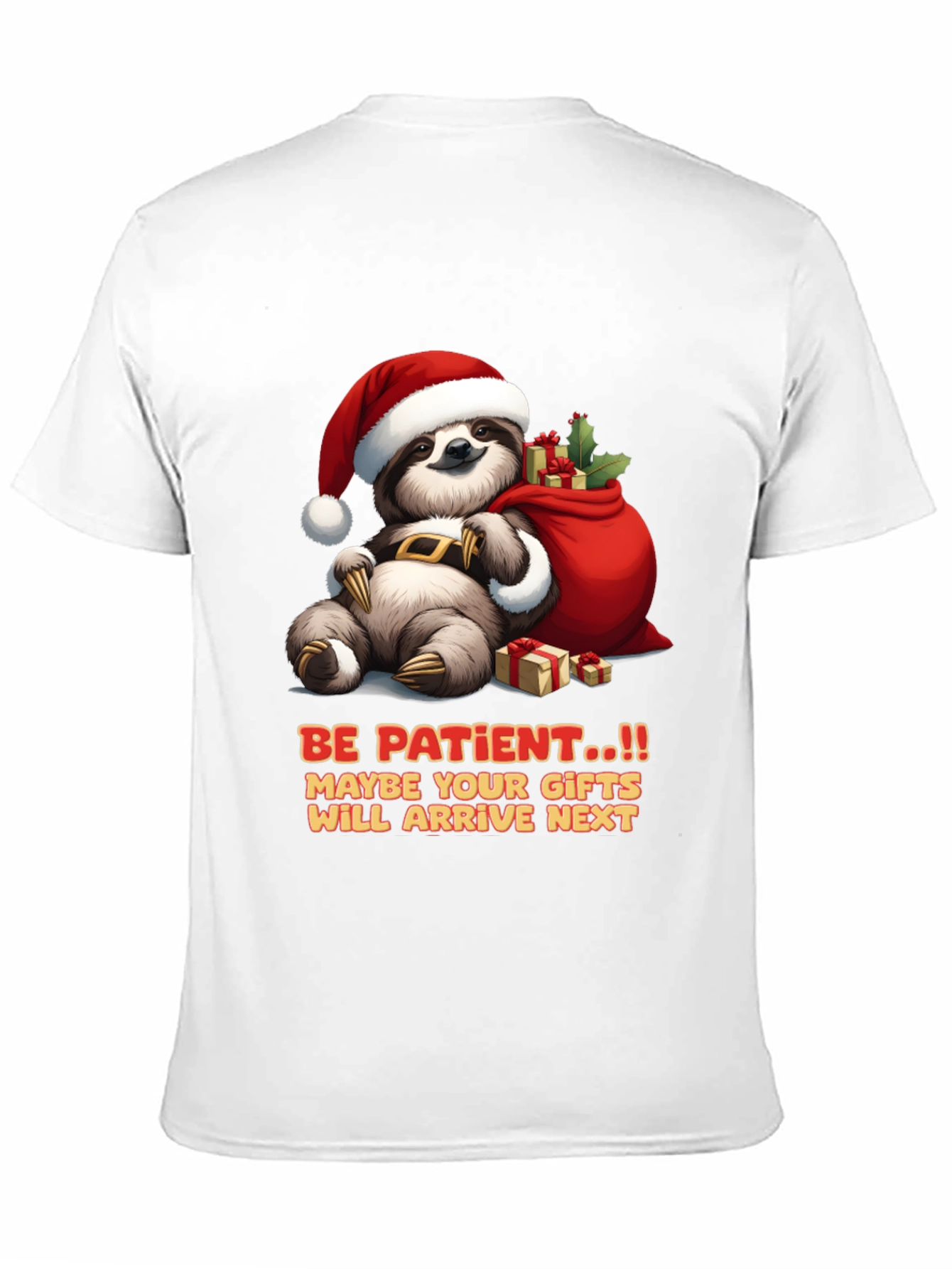 Be Patient Sloth Christmas T-Shirt