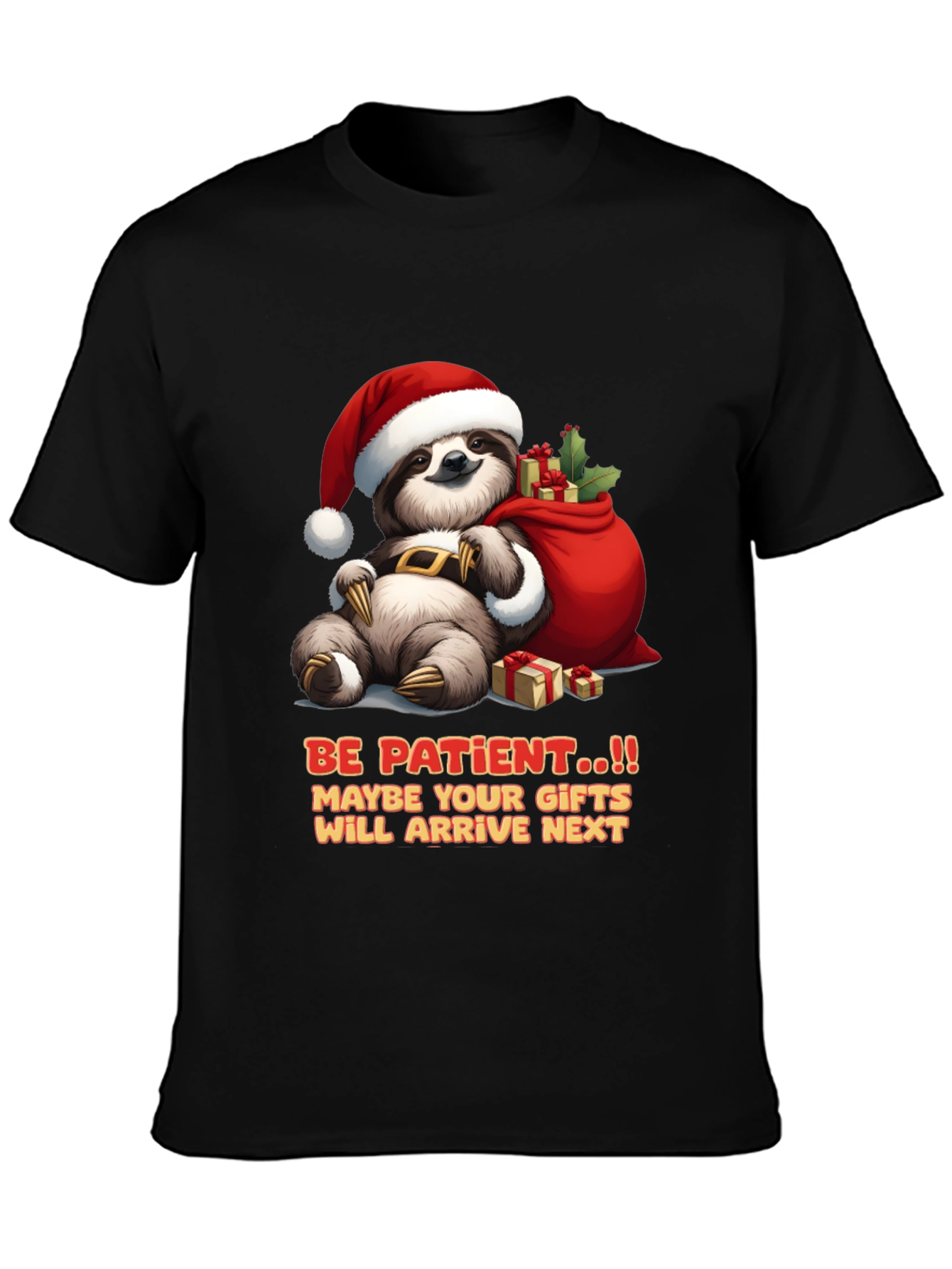 Be Patient Sloth Christmas T-Shirt