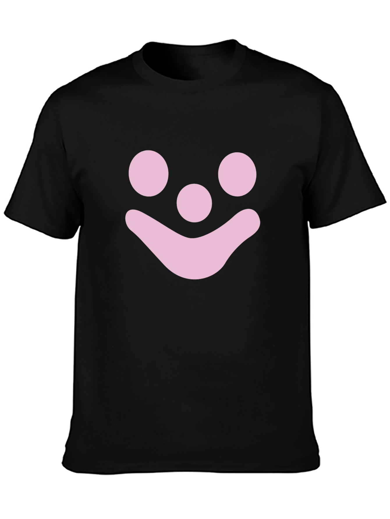 Pink Smiley Face Graphic T-Shirt