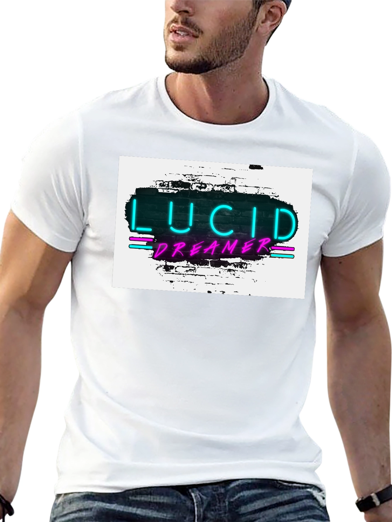 Lucid Dreamer Neon Graphic Tee