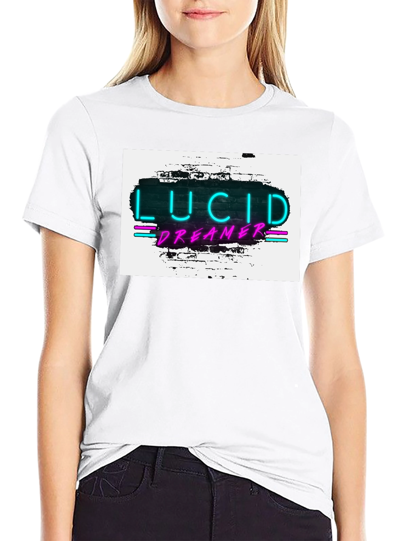 Lucid Dreamer Neon Graphic Tee