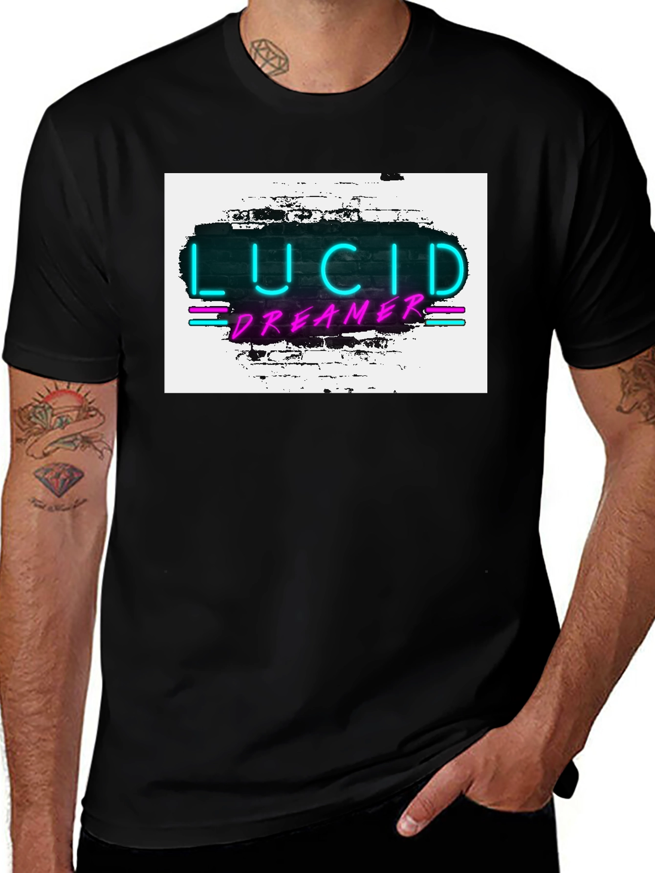 Lucid Dreamer Neon Graphic Tee
