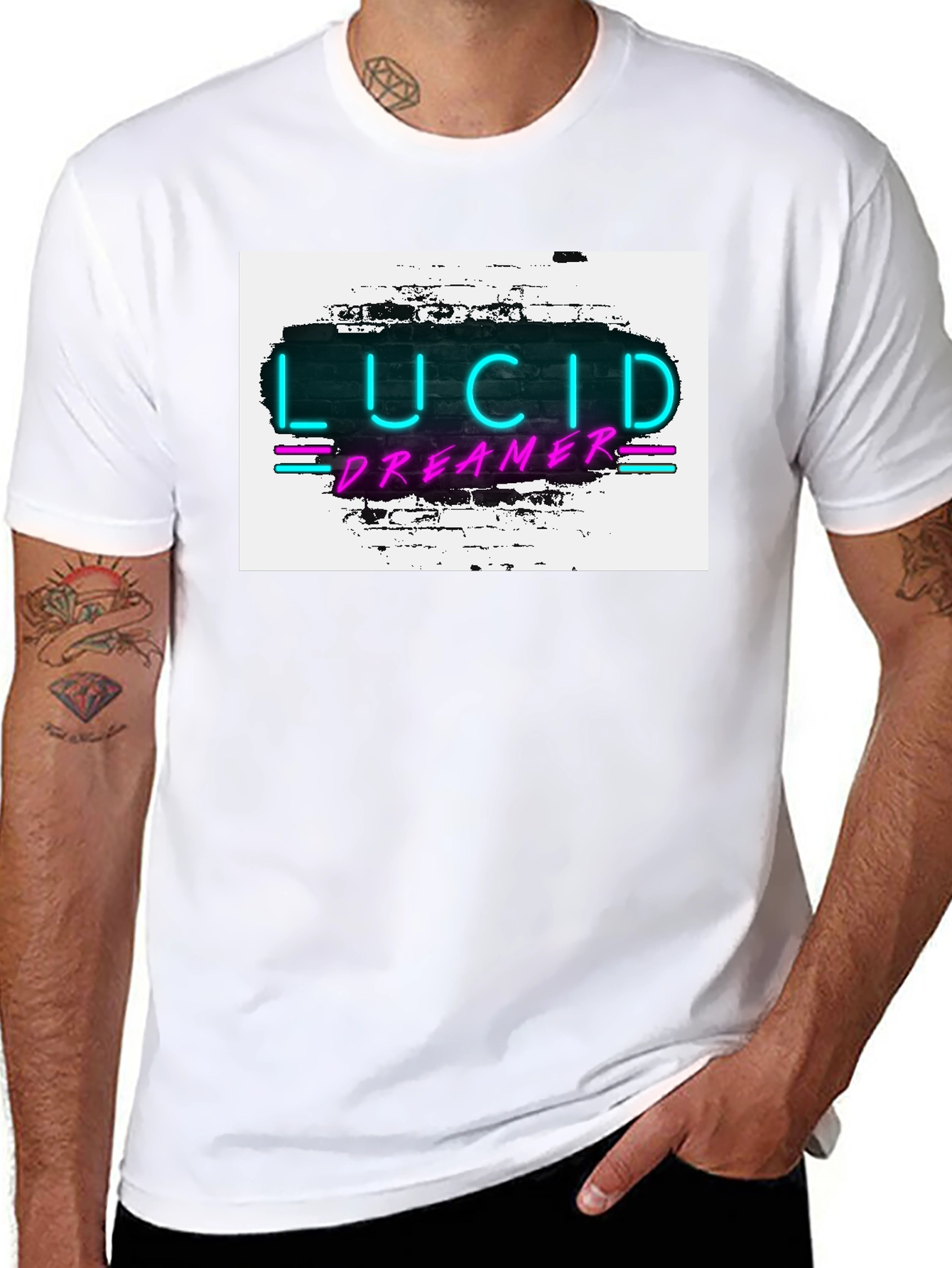 Lucid Dreamer Neon Graphic Tee