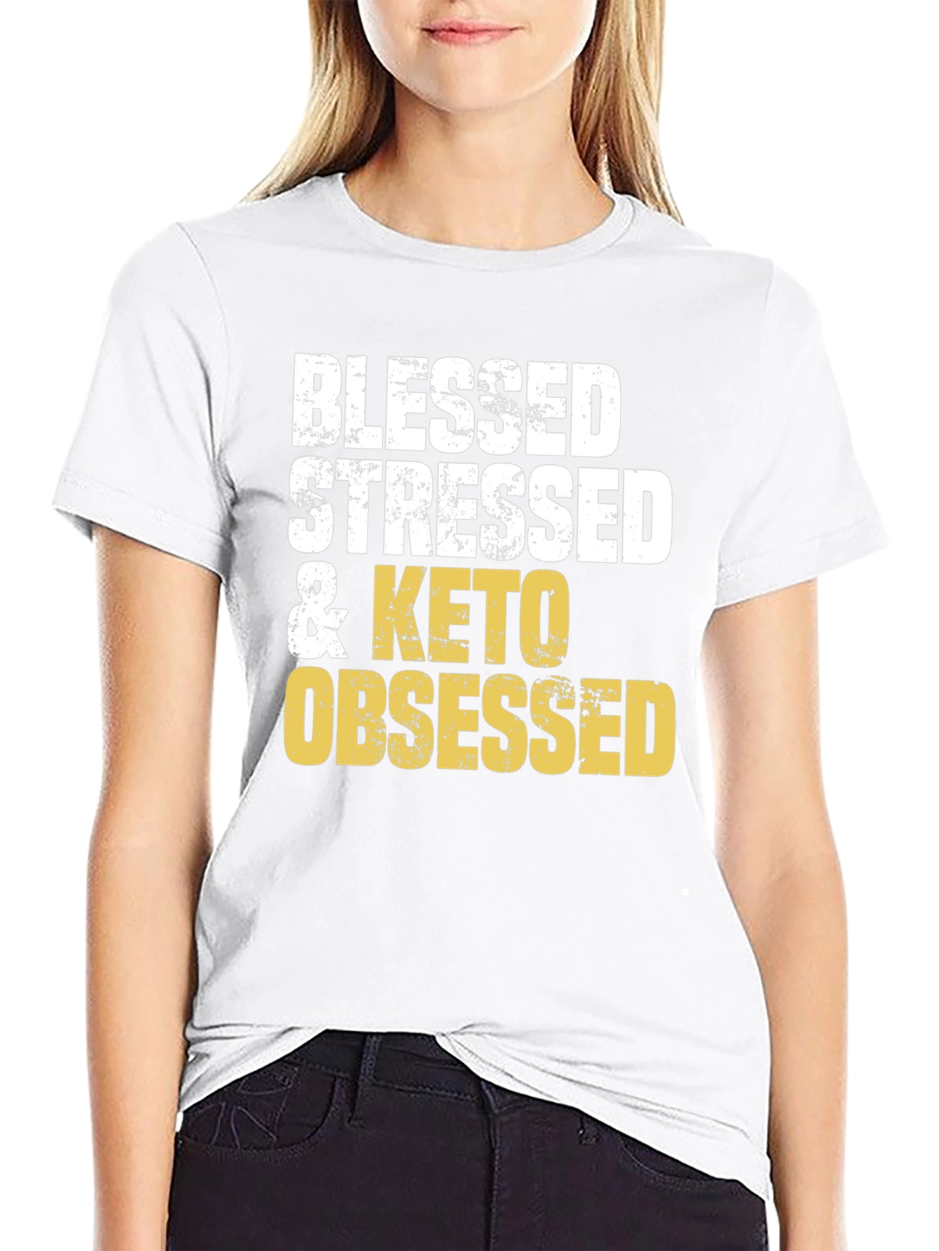 Blessed Stressed & Keto Obsessed Graphic Tee