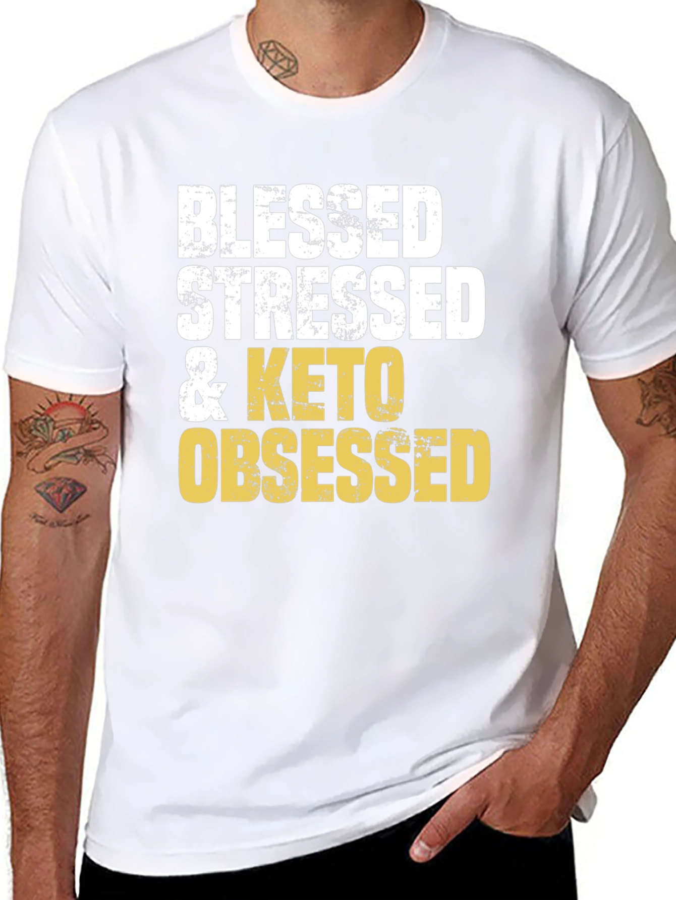 Blessed Stressed & Keto Obsessed Graphic Tee