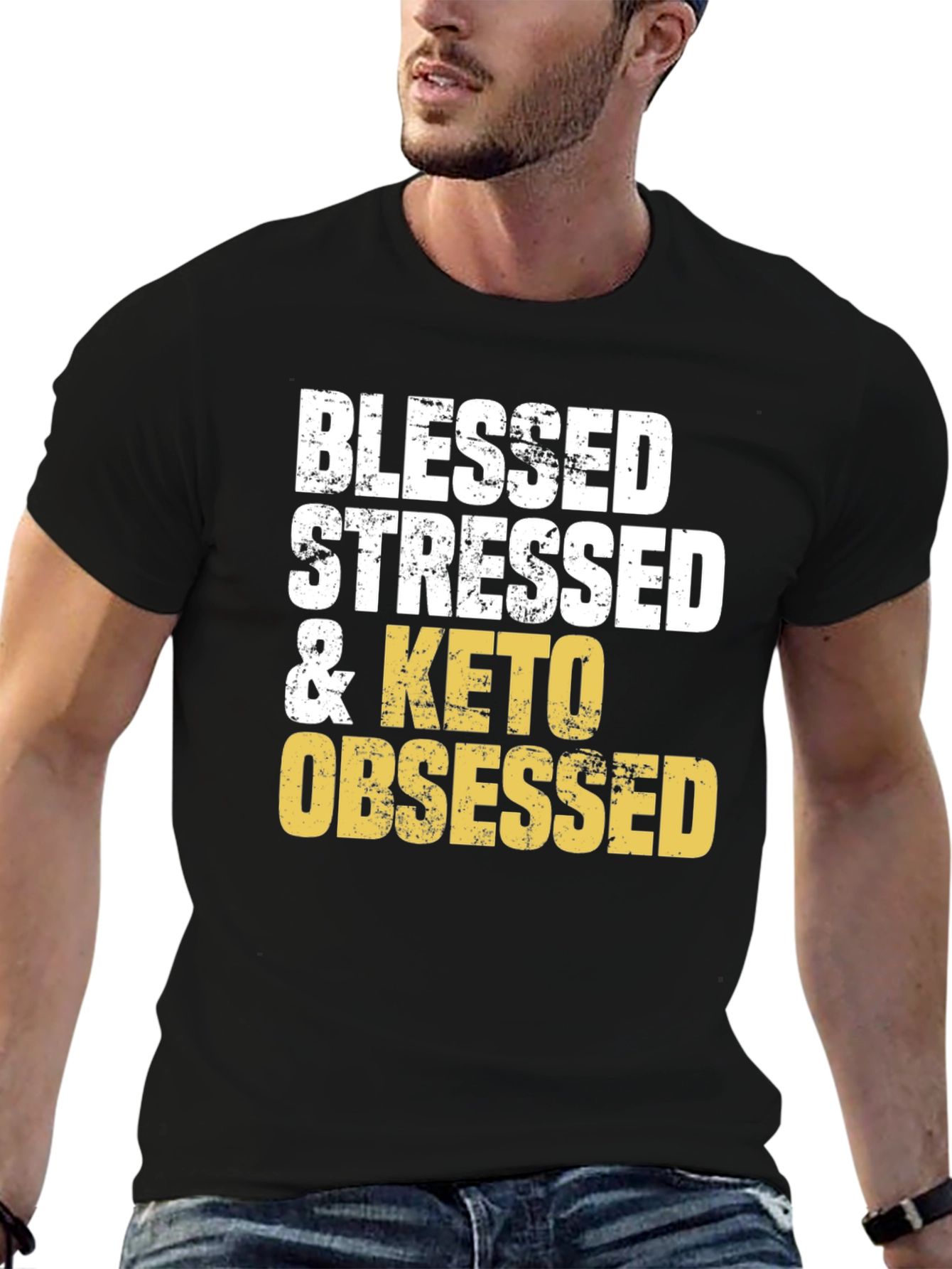 Blessed Stressed & Keto Obsessed Graphic Tee