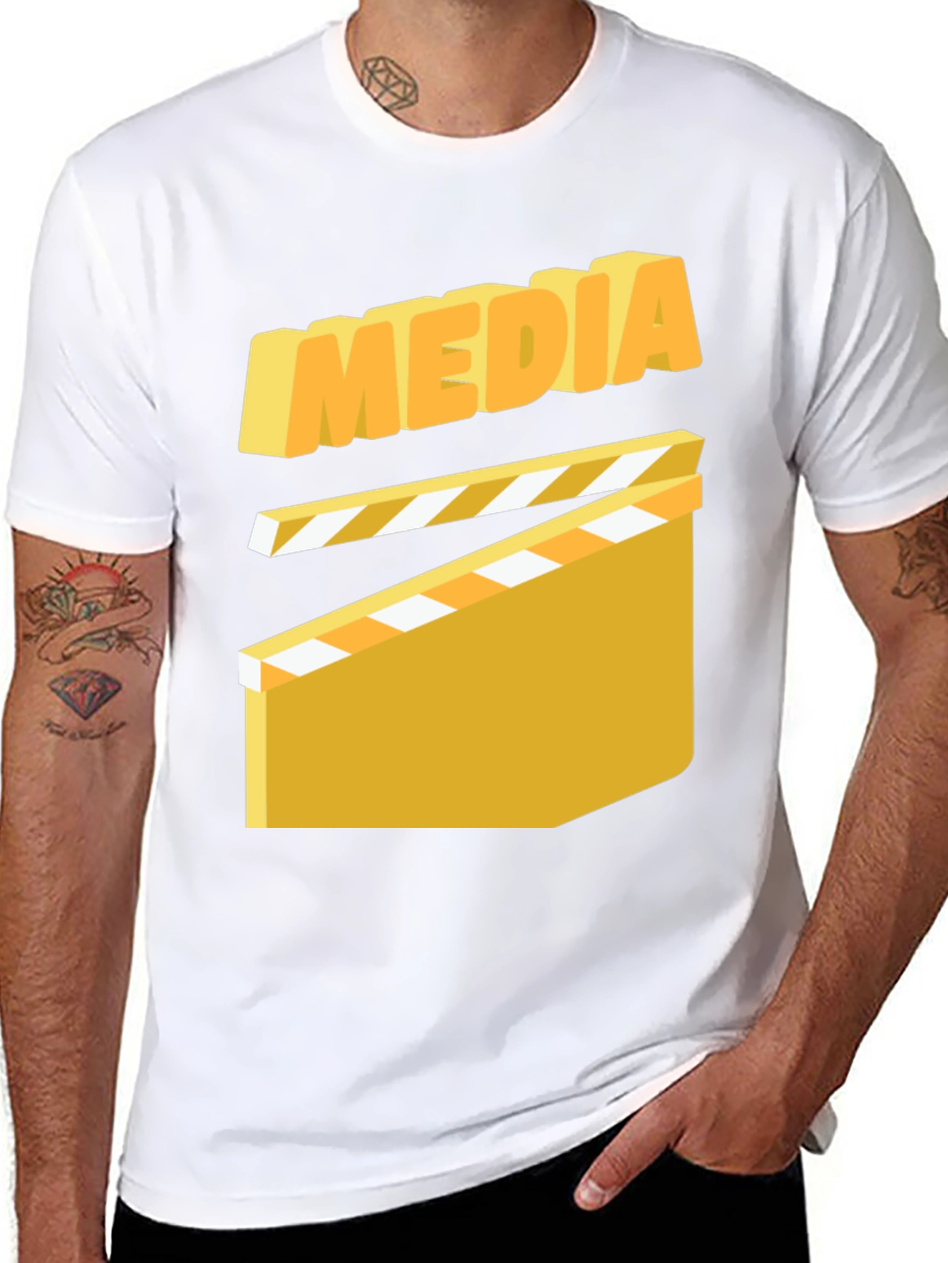 Media Clapper Board Graphic T-Shirt