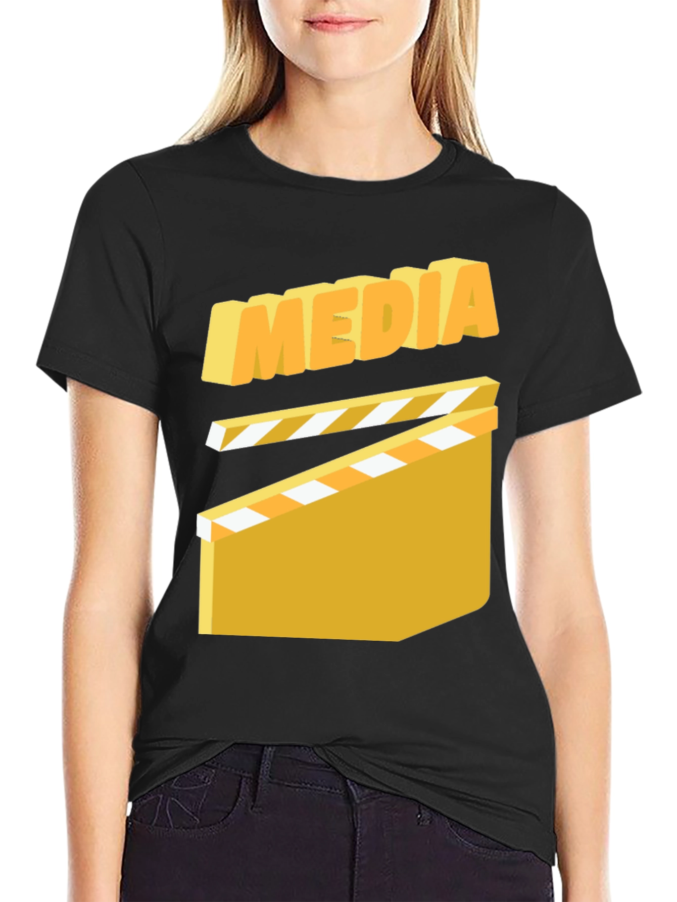 Media Clapper Board Graphic T-Shirt