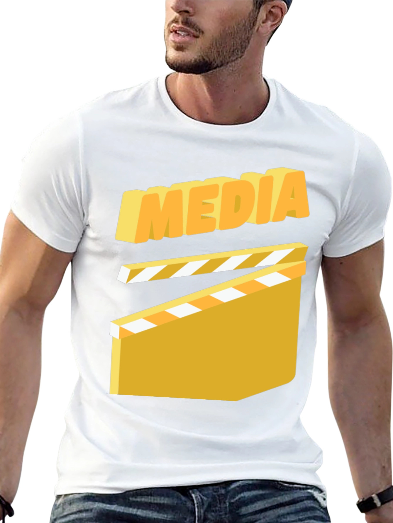 Media Clapper Board Graphic T-Shirt