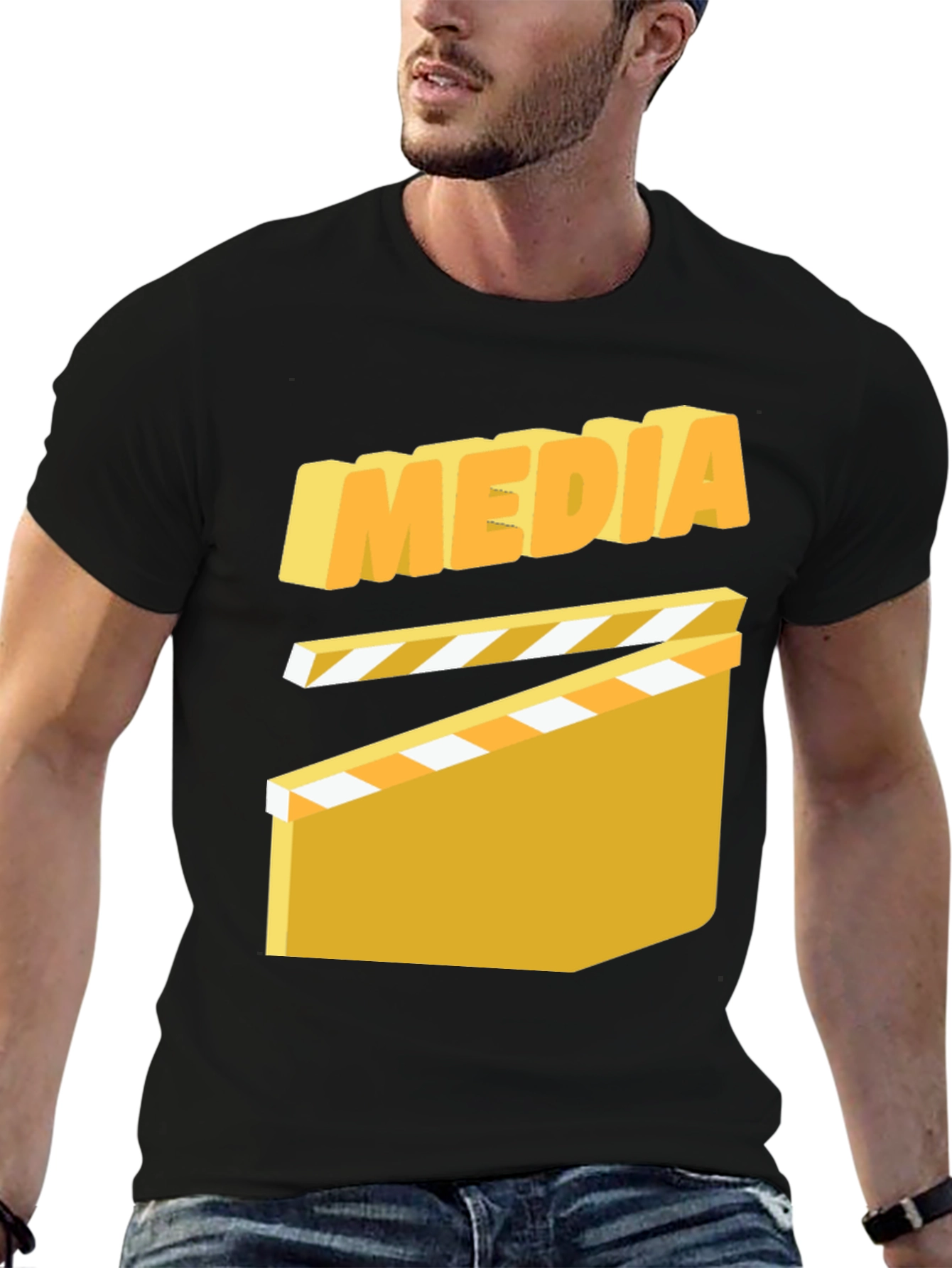 Media Clapper Board Graphic T-Shirt