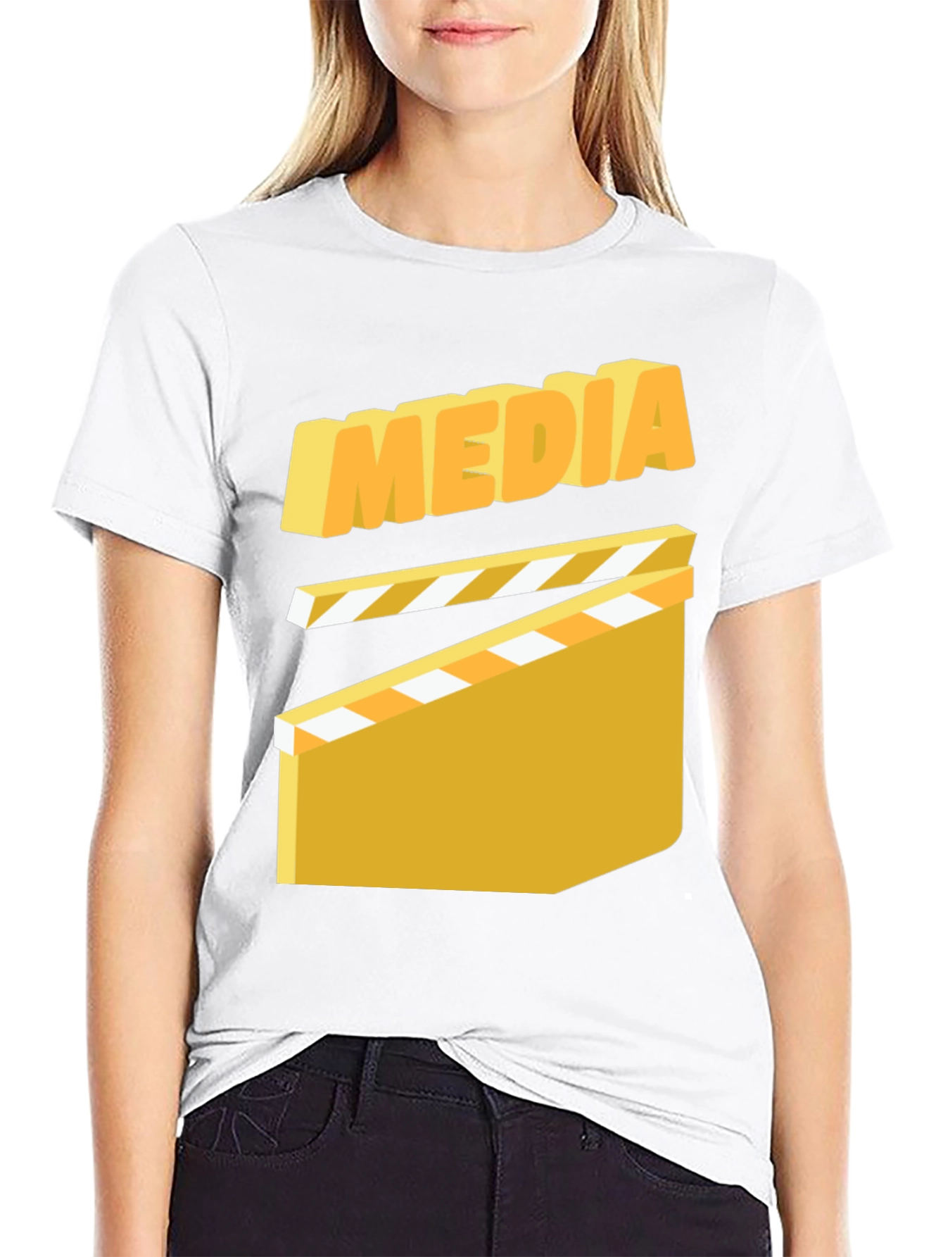 Media Clapper Board Graphic T-Shirt
