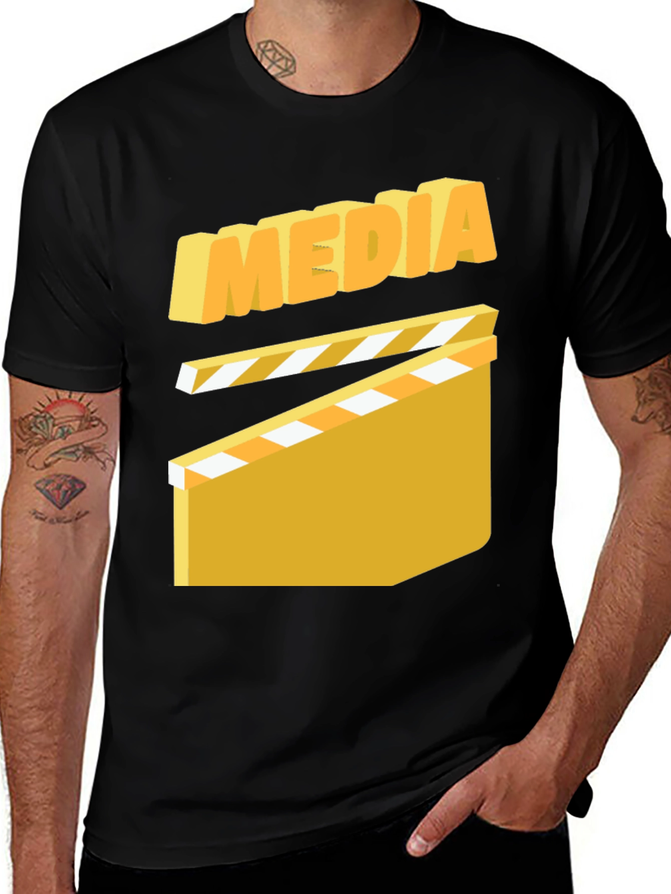 Media Clapper Board Graphic T-Shirt