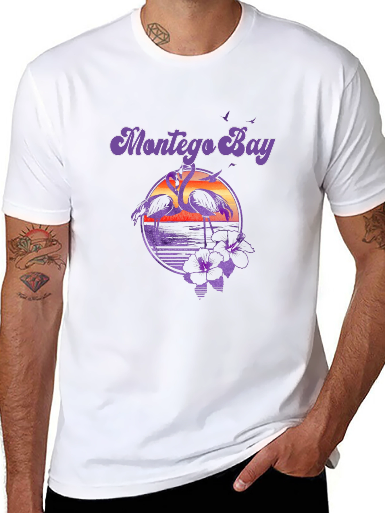 Montego Bay Flamingo Graphic T-Shirt
