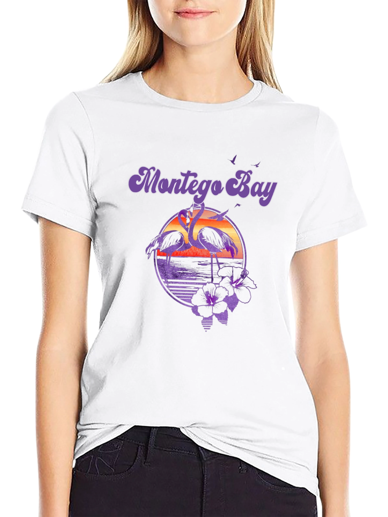 Montego Bay Flamingo Graphic T-Shirt