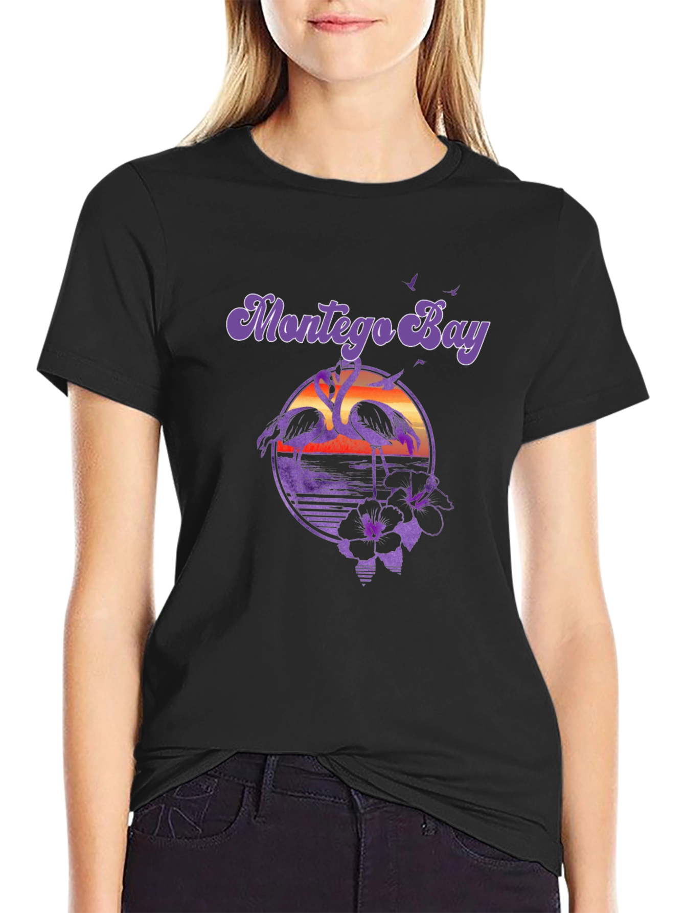 Montego Bay Flamingo Graphic T-Shirt