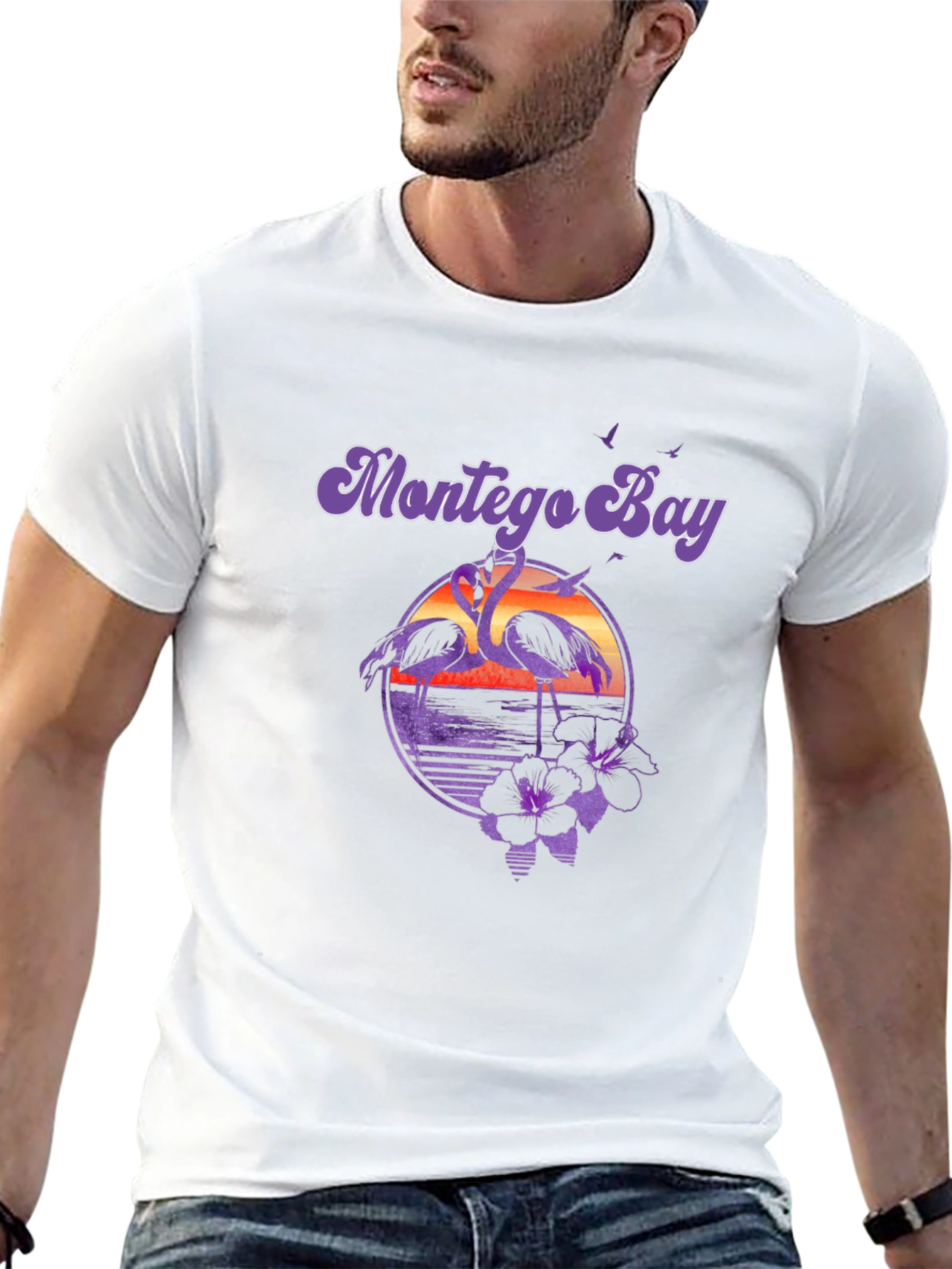 Montego Bay Flamingo Graphic T-Shirt