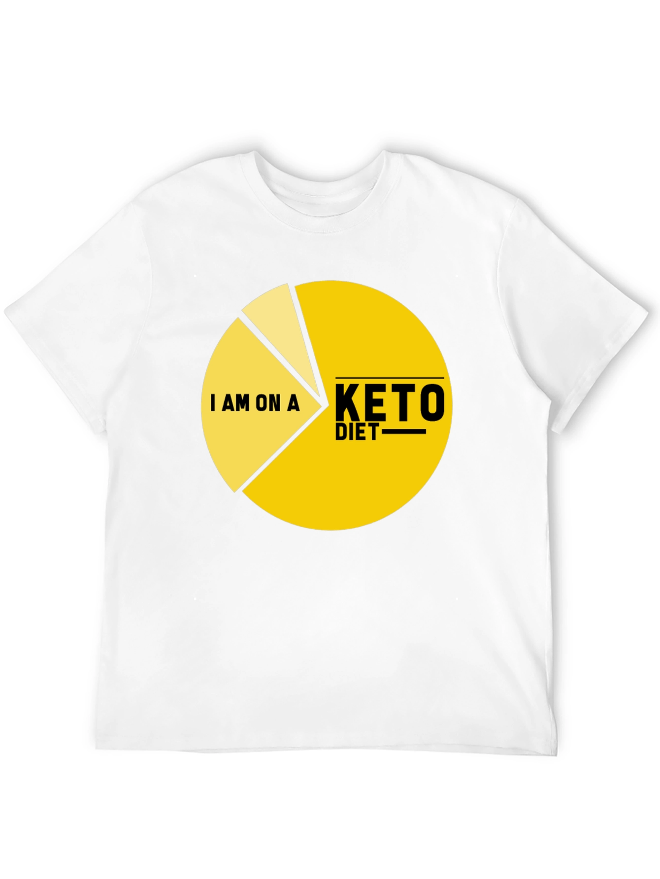 Keto Diet Pie Chart T-Shirt - Funny Dieting Tee