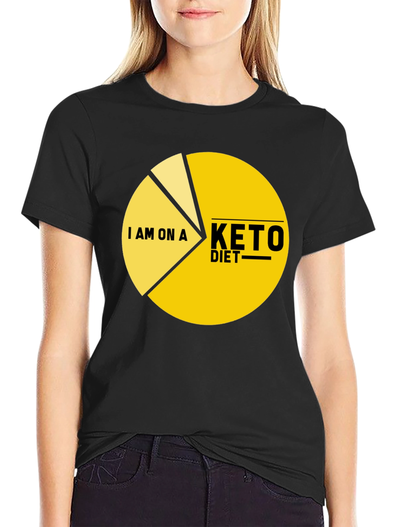 Keto Diet Pie Chart T-Shirt - Funny Dieting Tee