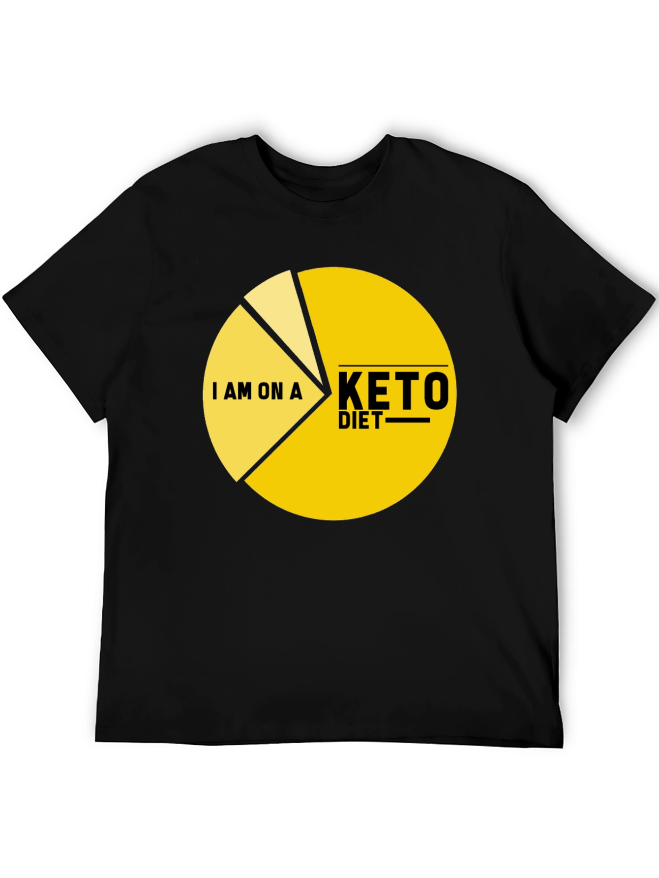 Keto Diet Pie Chart T-Shirt - Funny Dieting Tee
