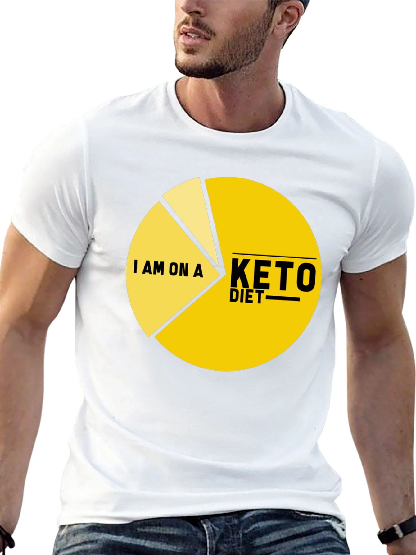 Keto Diet Pie Chart T-Shirt - Funny Dieting Tee