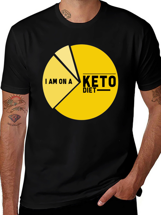 Keto Diet Pie Chart T-Shirt - Funny Dieting Tee