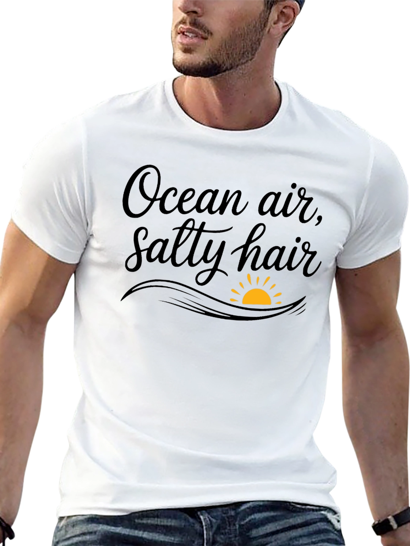Ocean Air Salty Hair Graphic T-Shirt
