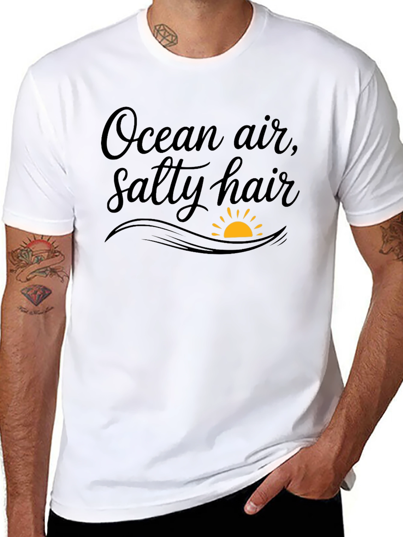 Ocean Air Salty Hair Graphic T-Shirt