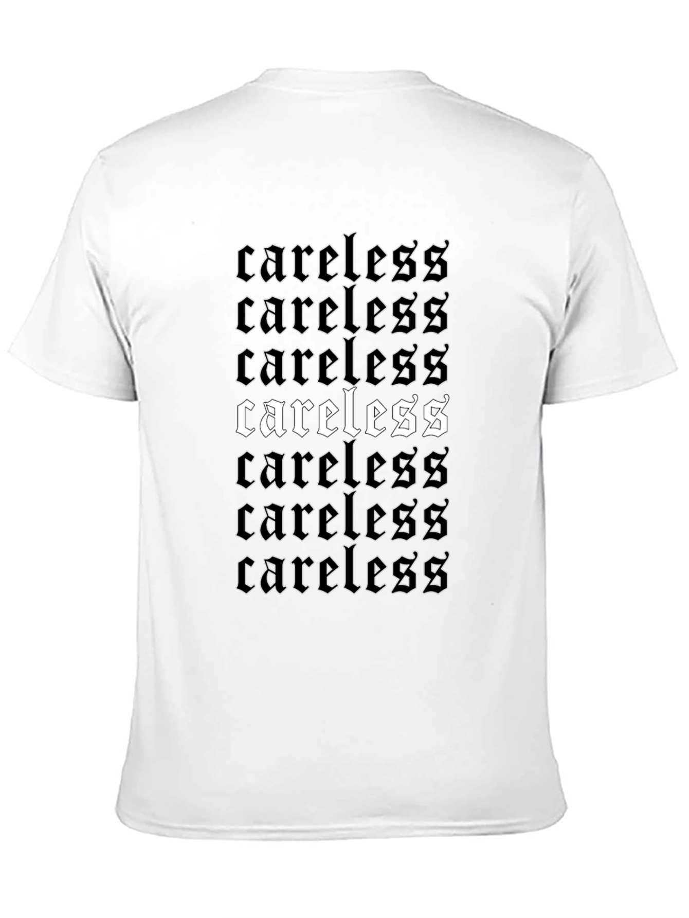 Careless Graphic Print Black T-Shirt