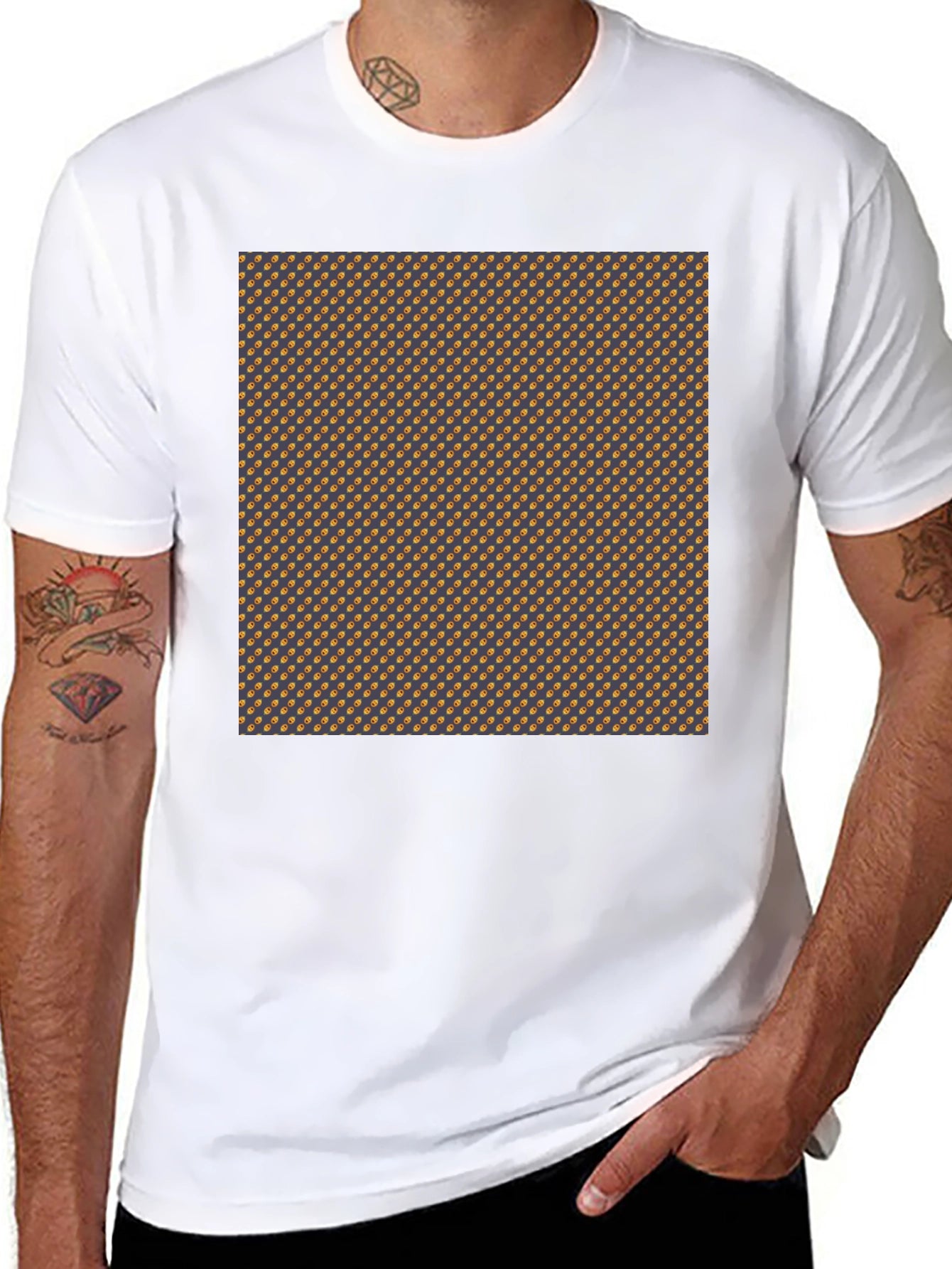 Modern Patterned Tee - Stylish Graphic Print T-Shirt