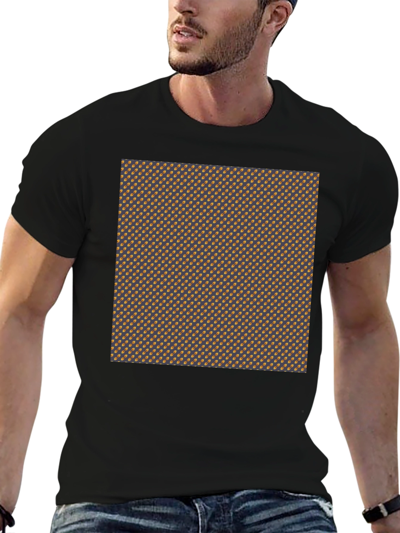 Modern Patterned Tee - Stylish Graphic Print T-Shirt