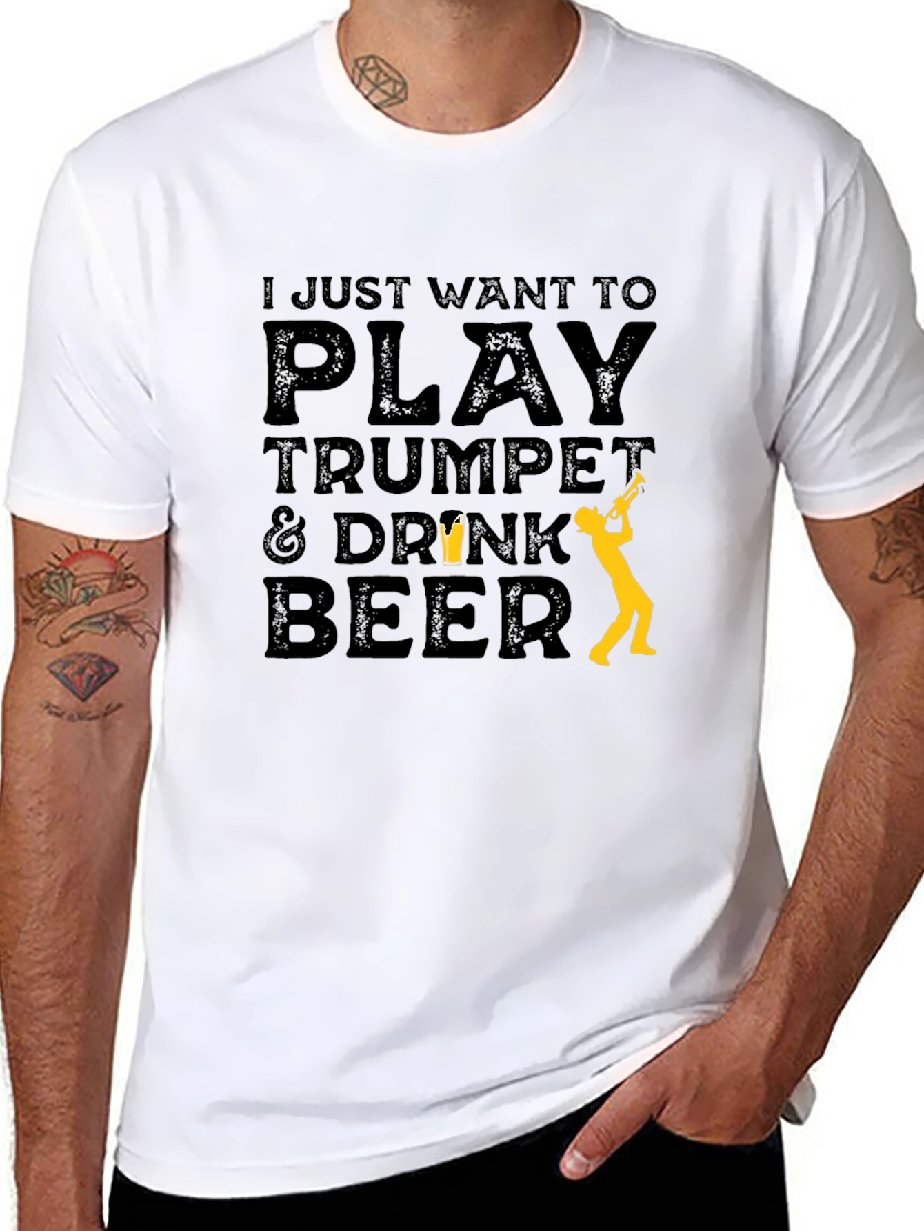 Play Trumpet & Drink Beer T-Shirt - Musician Tee