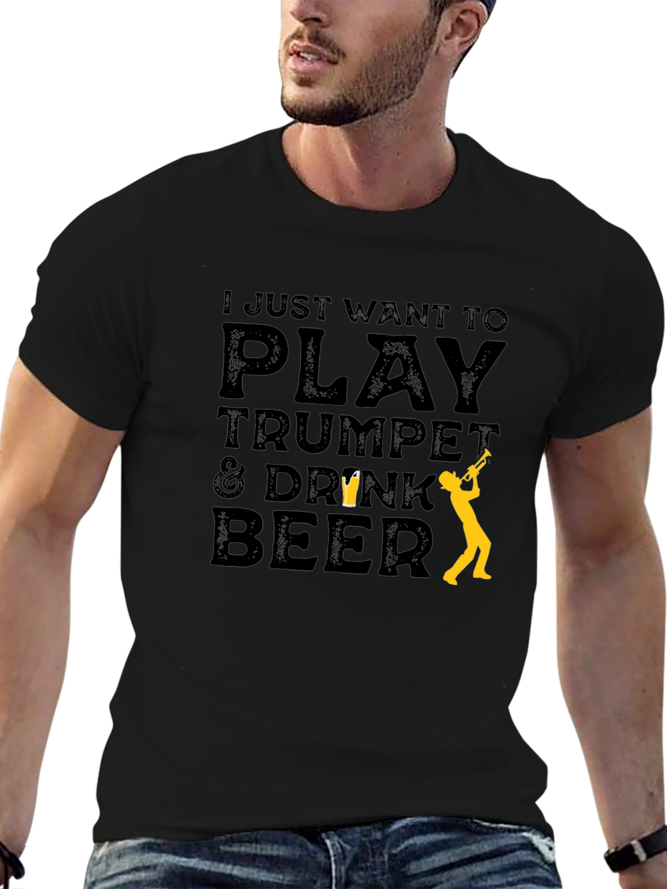 Play Trumpet & Drink Beer T-Shirt - Musician Tee