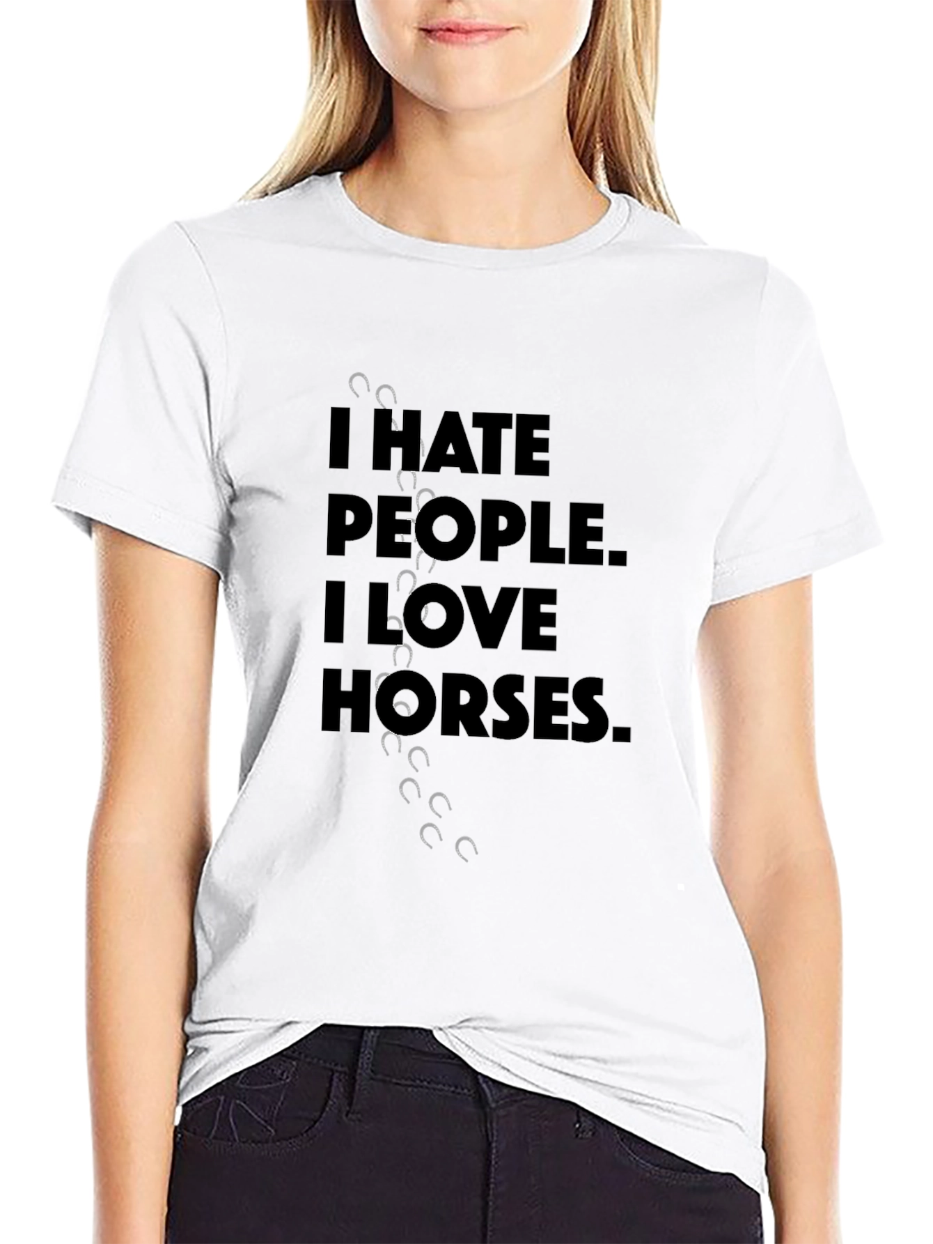 I Hate People I Love Horses T-Shirt