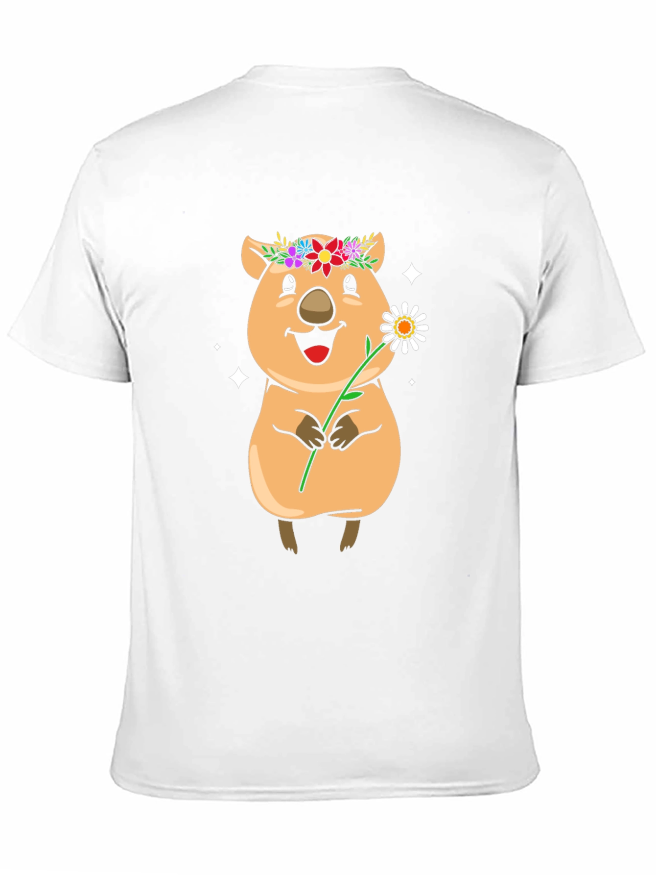 Cute Quokka Flower T-Shirt