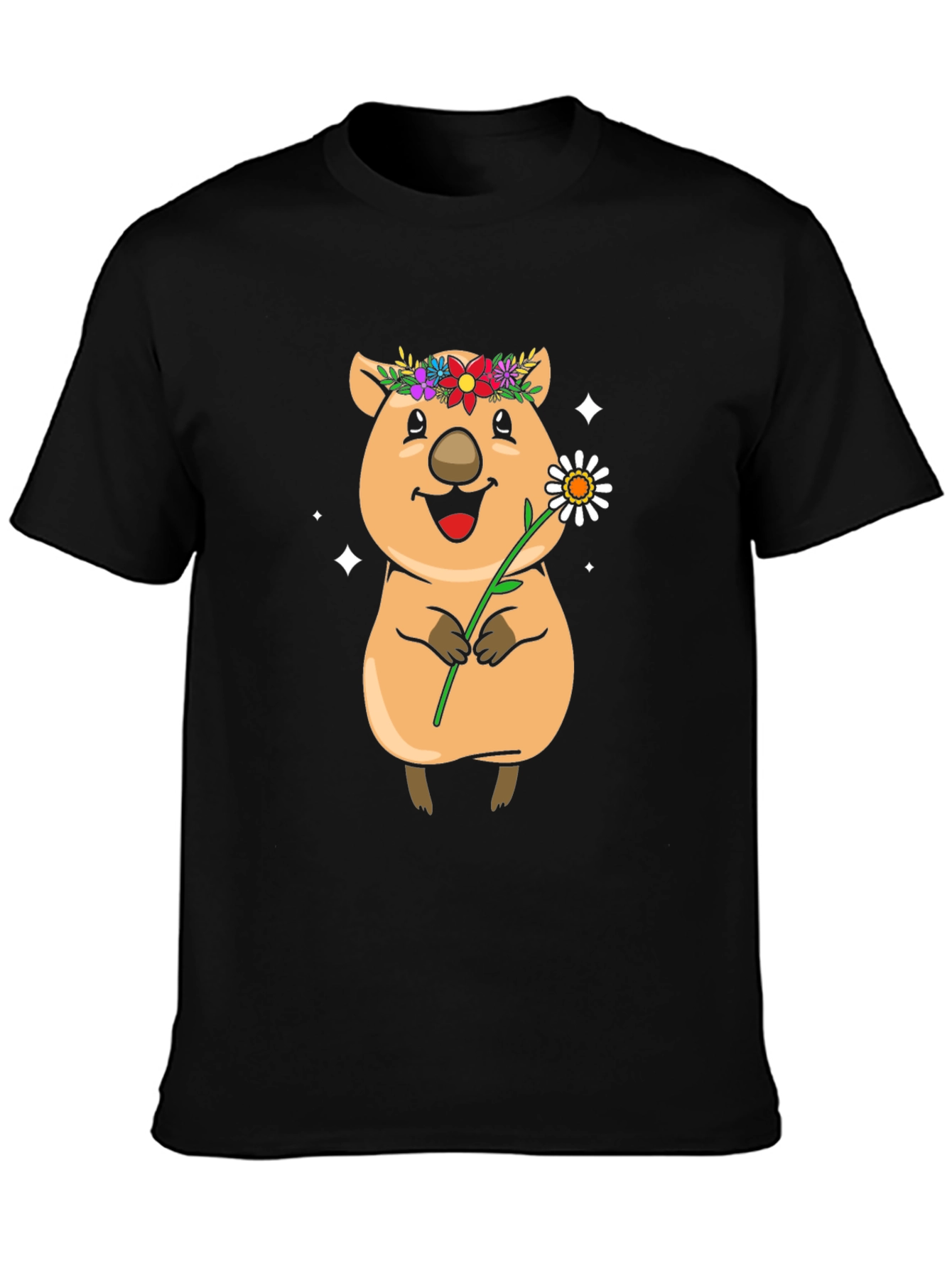 Cute Quokka Flower T-Shirt