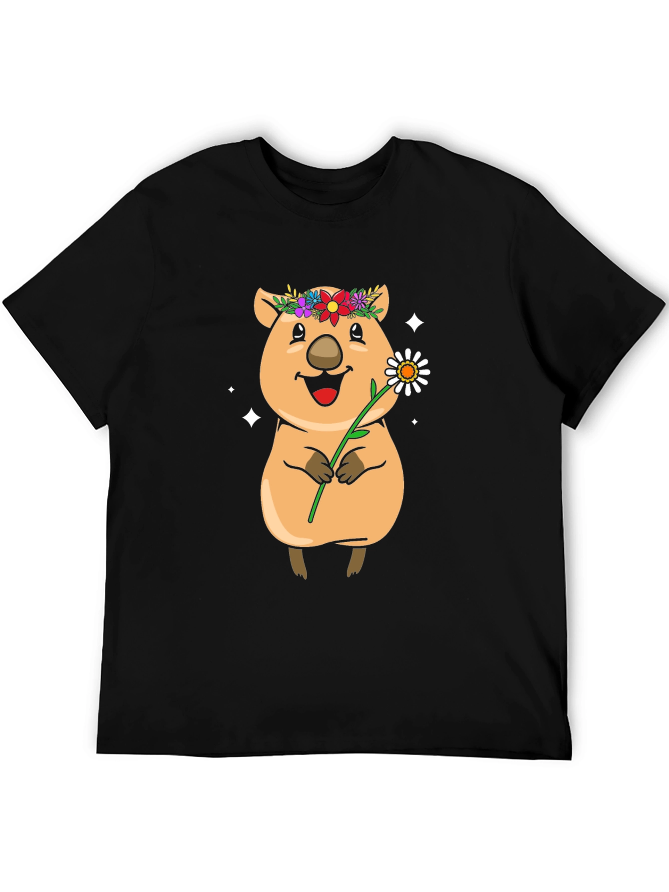 Cute Quokka Flower T-Shirt