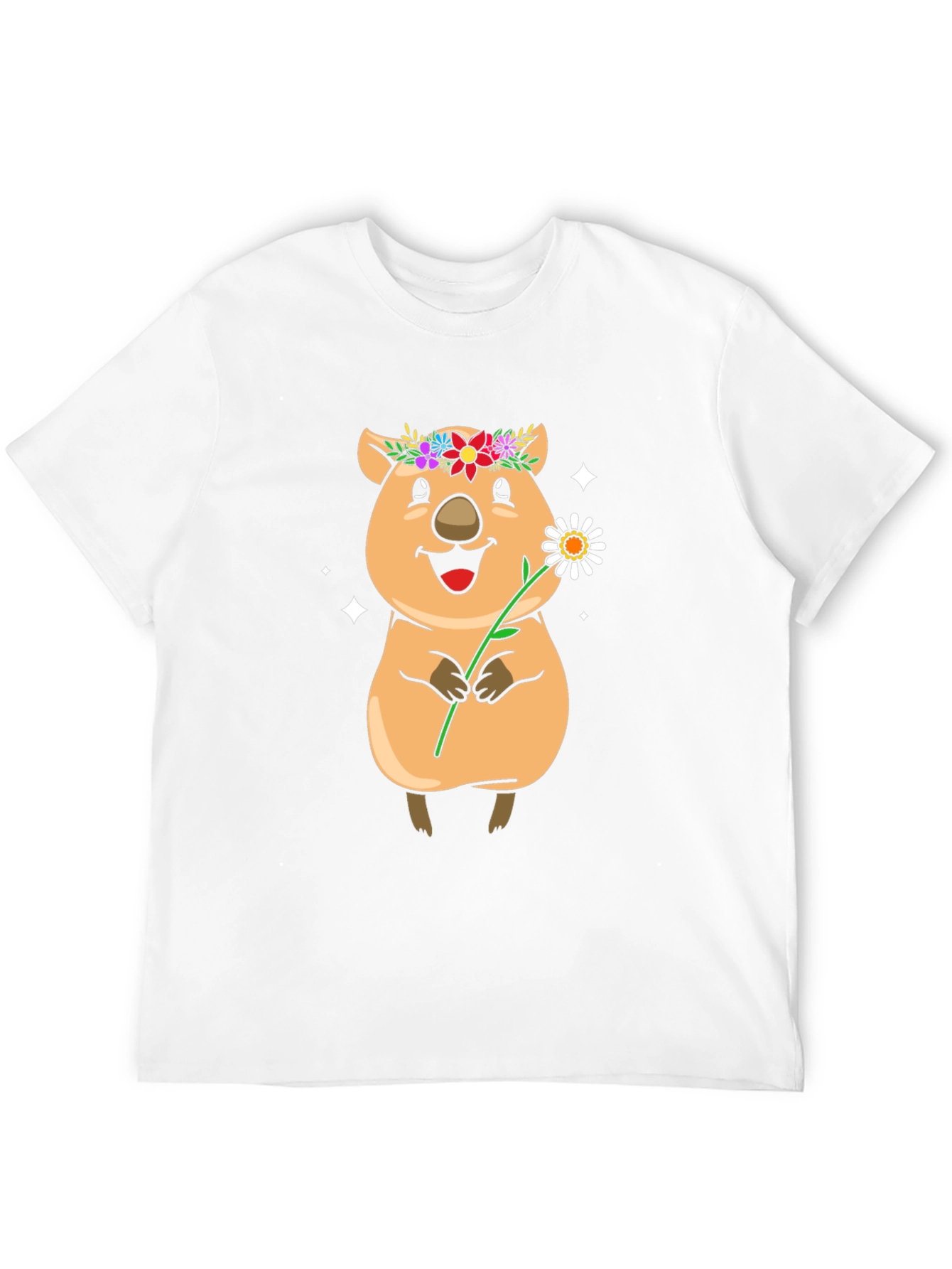 Cute Quokka Flower T-Shirt