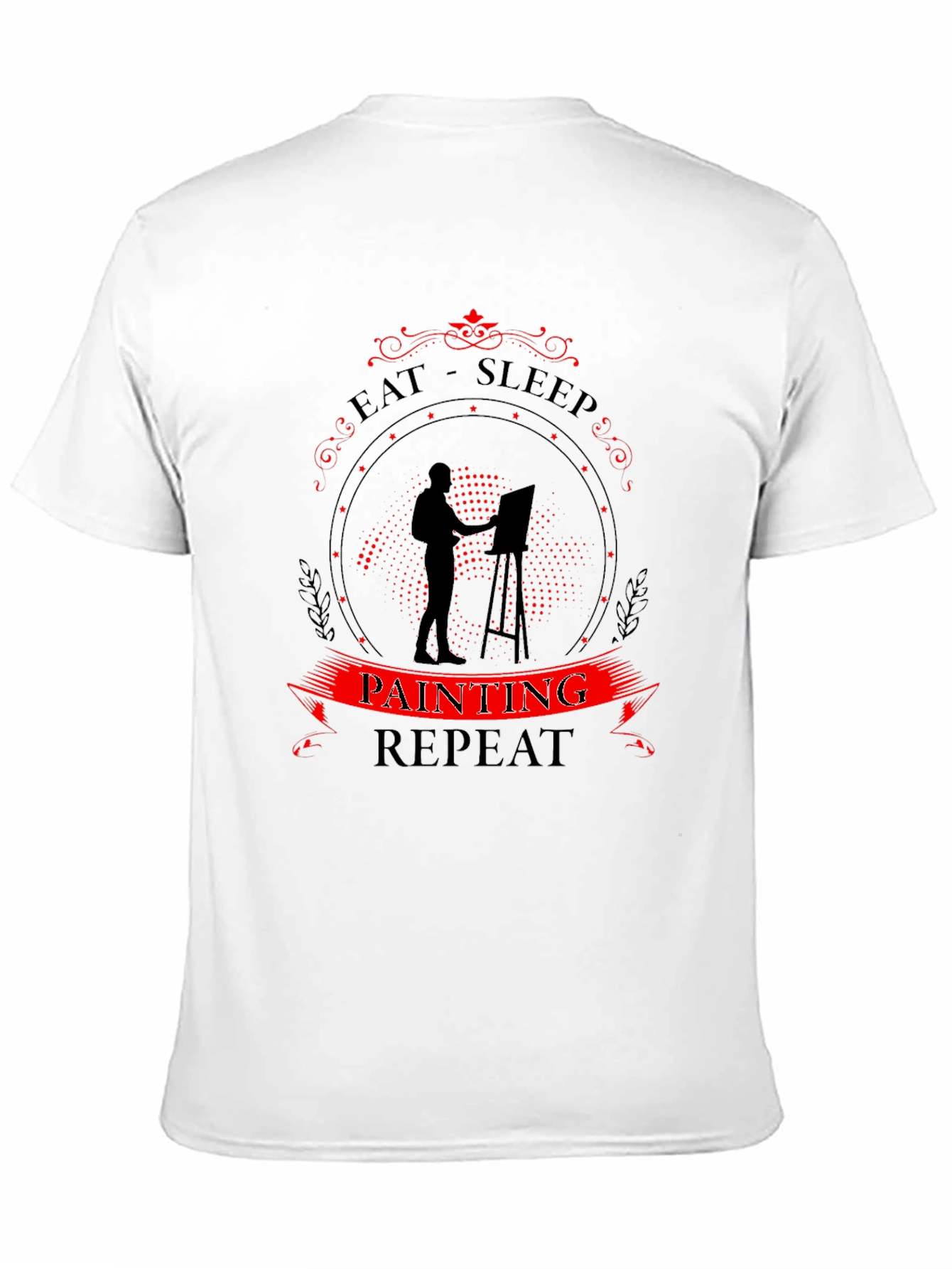 Eat Sleep Painting Repeat Black Graphic Tee
