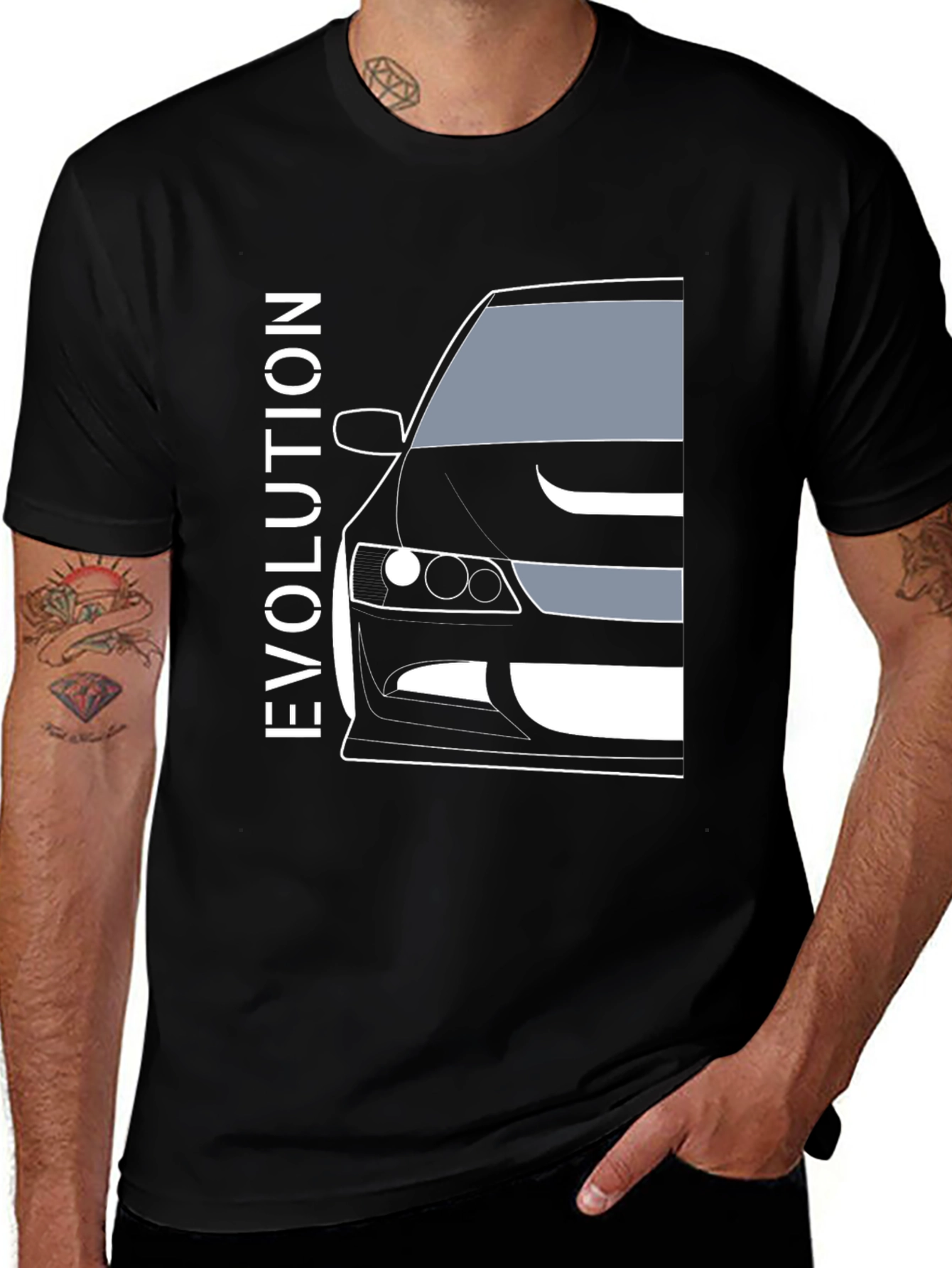 Evolution Car Graphic Tee - Black