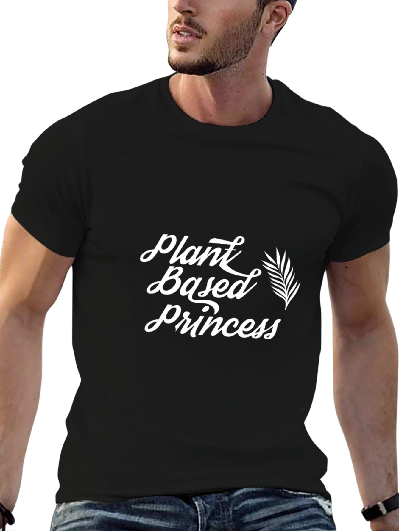 Plant Based Princess Black Graphic T-Shirt