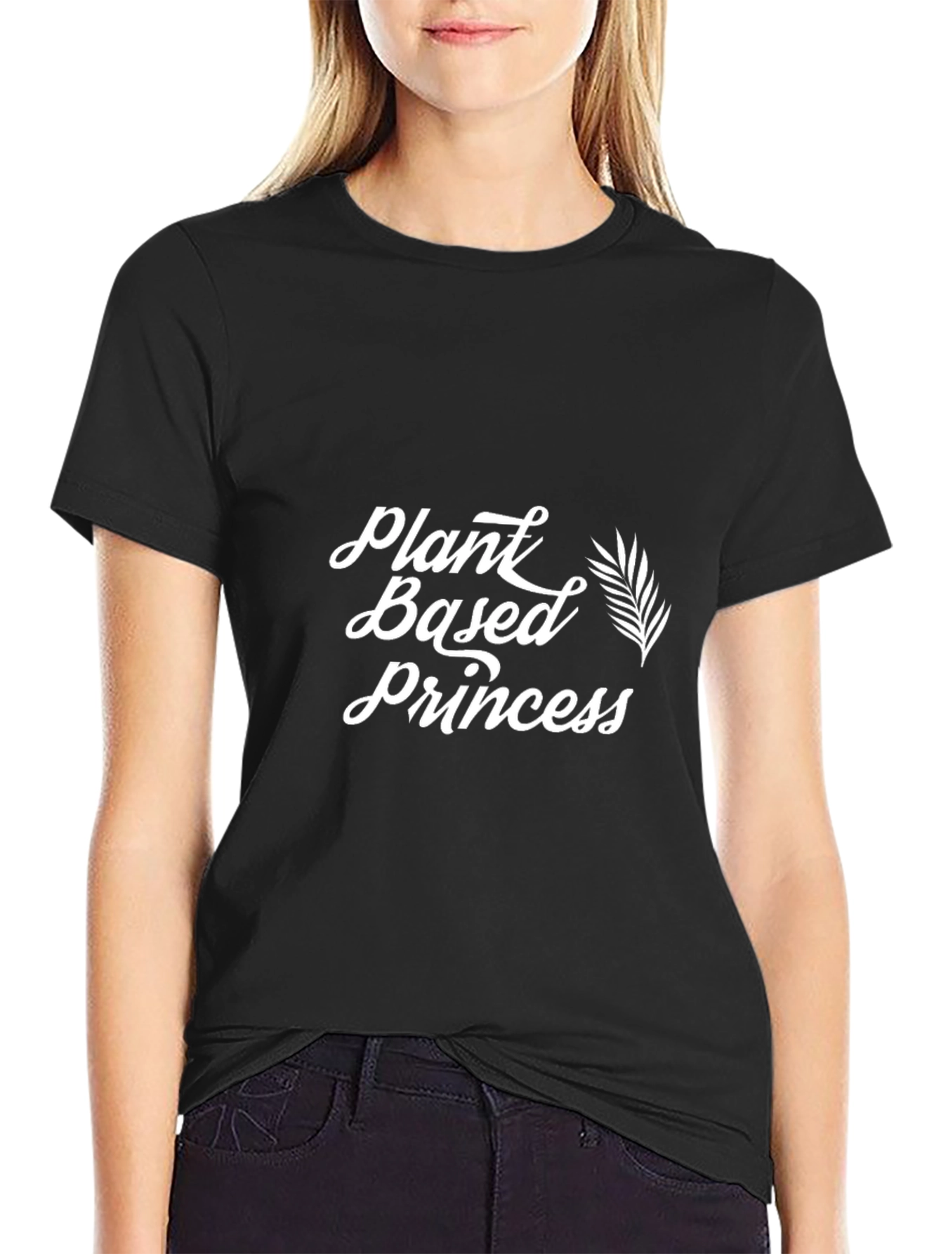 Plant Based Princess Black Graphic T-Shirt