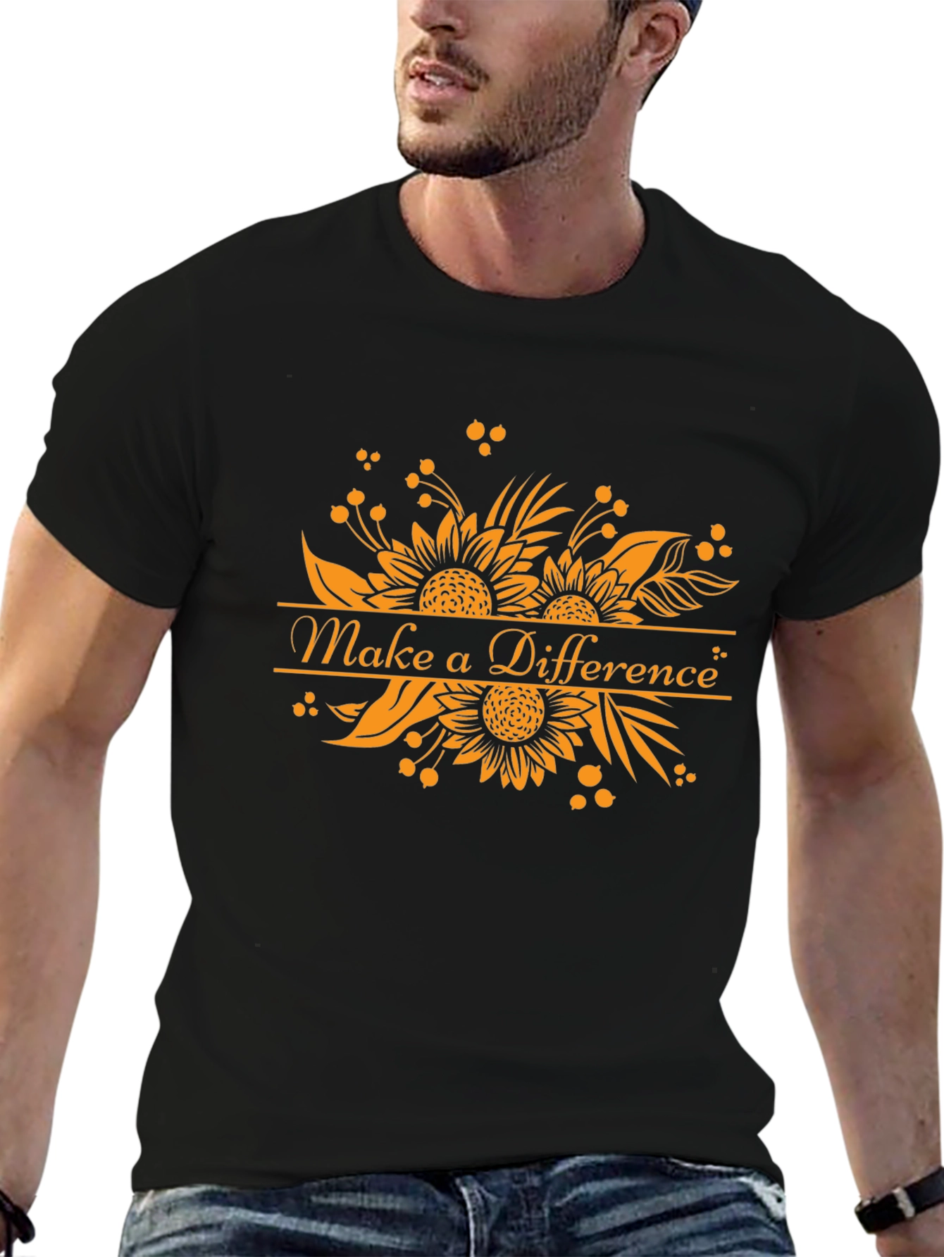 Make a Difference Sunflower Graphic Tee