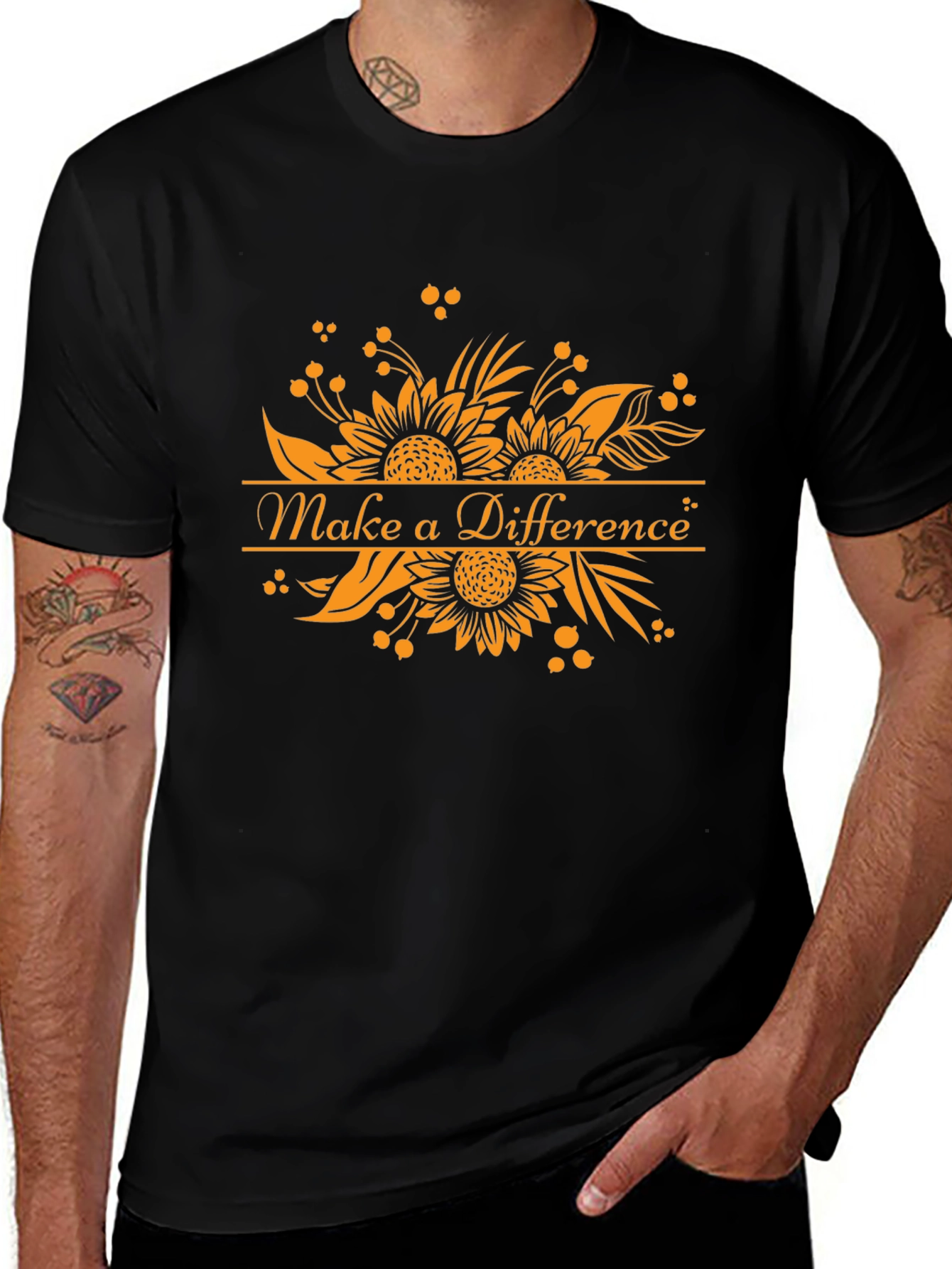 Make a Difference Sunflower Graphic Tee