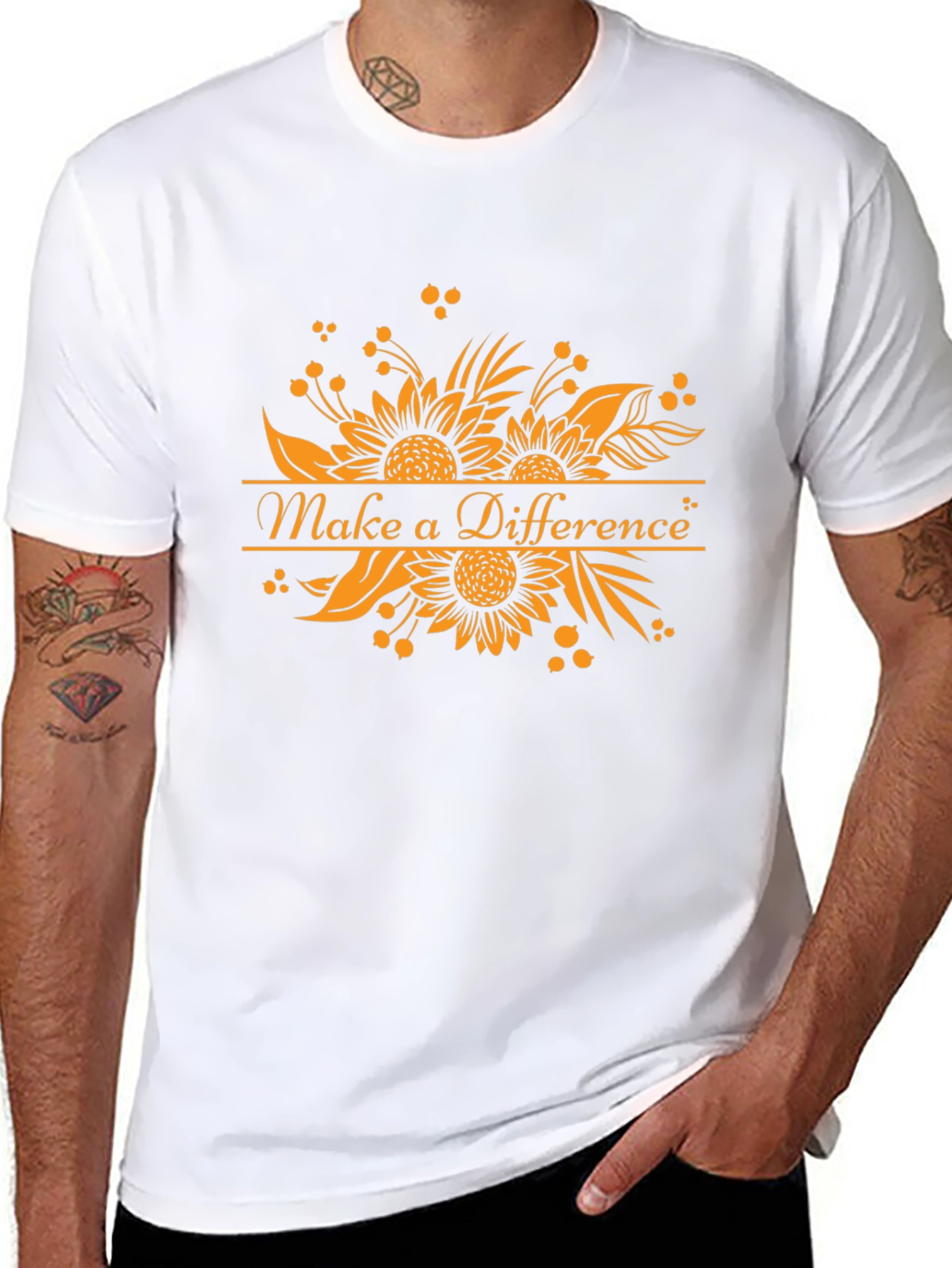 Make a Difference Sunflower Graphic Tee